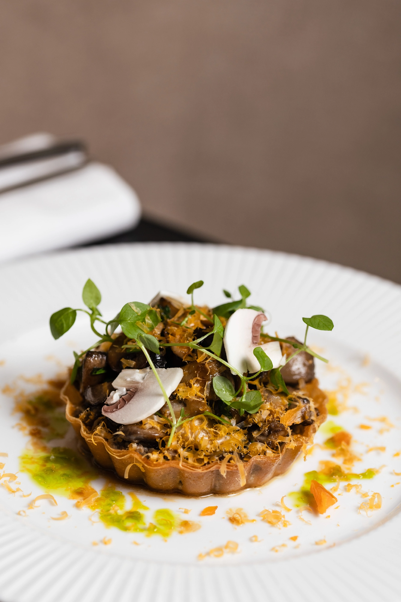 La tartelette aux champignons © Brasserie Philippe 