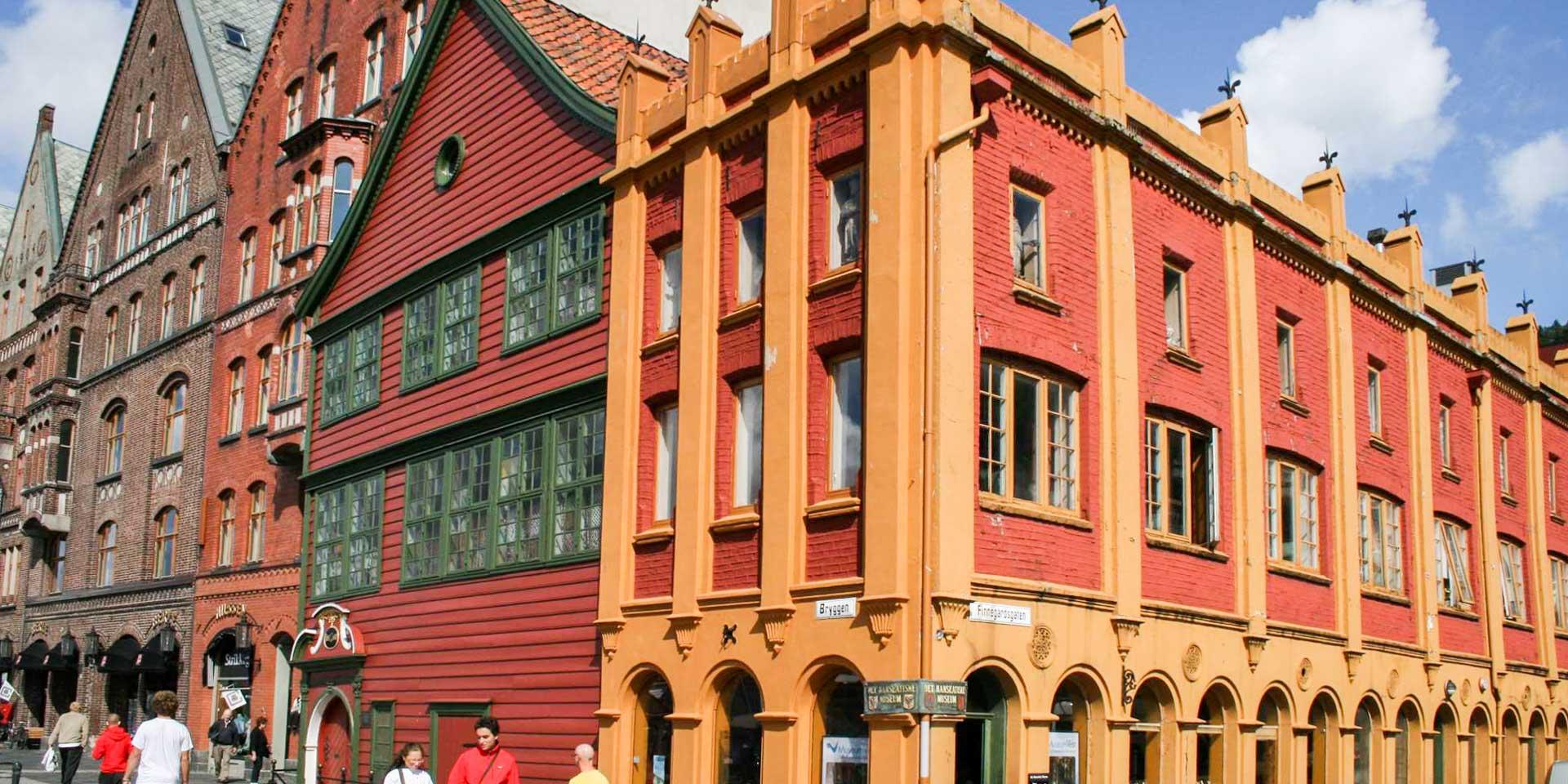 La façade de Det Hanseatiske Hotel sur Bryggen © DR