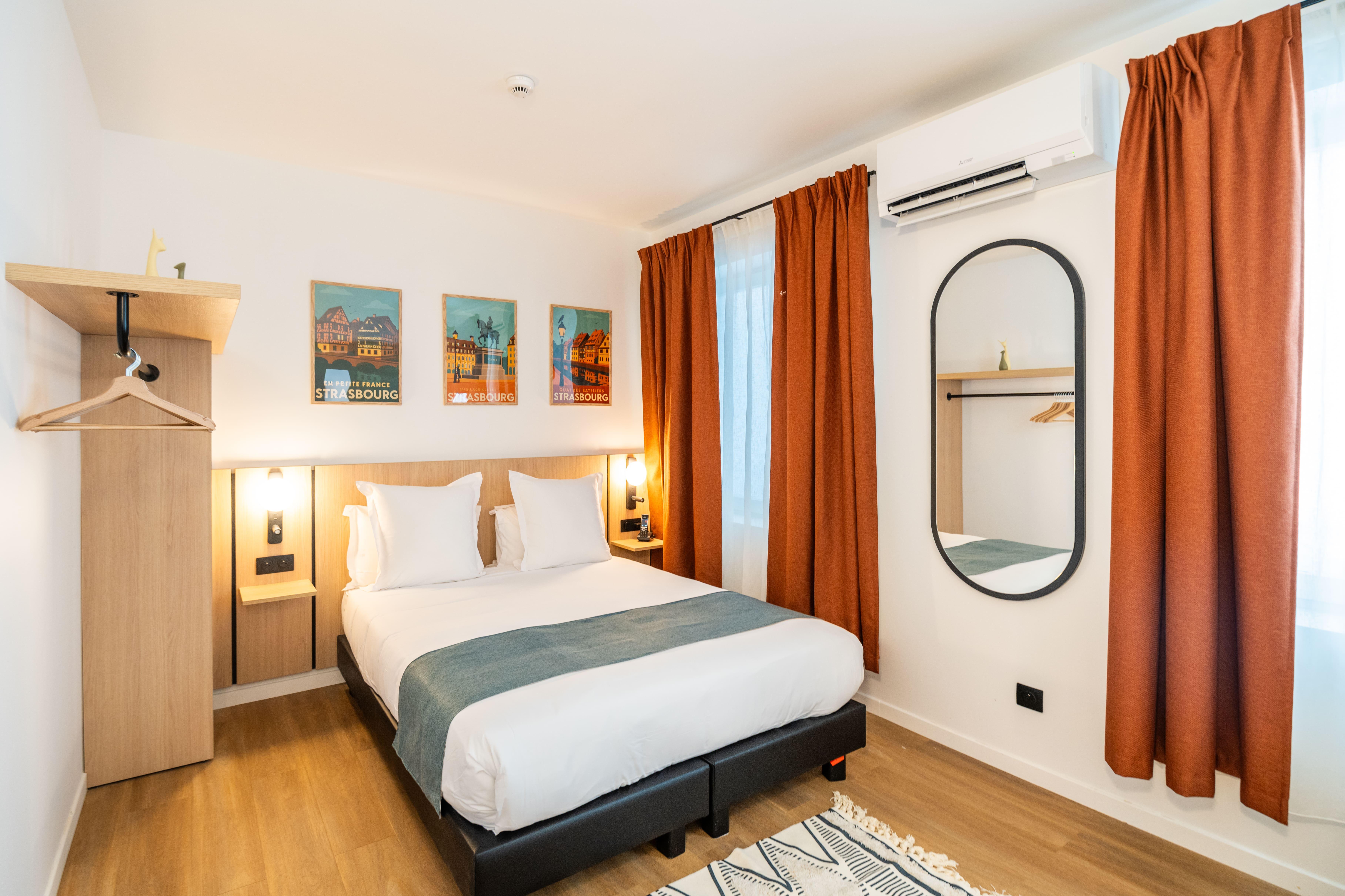 Une chambre de l’hôtel en Alsace © Najeti