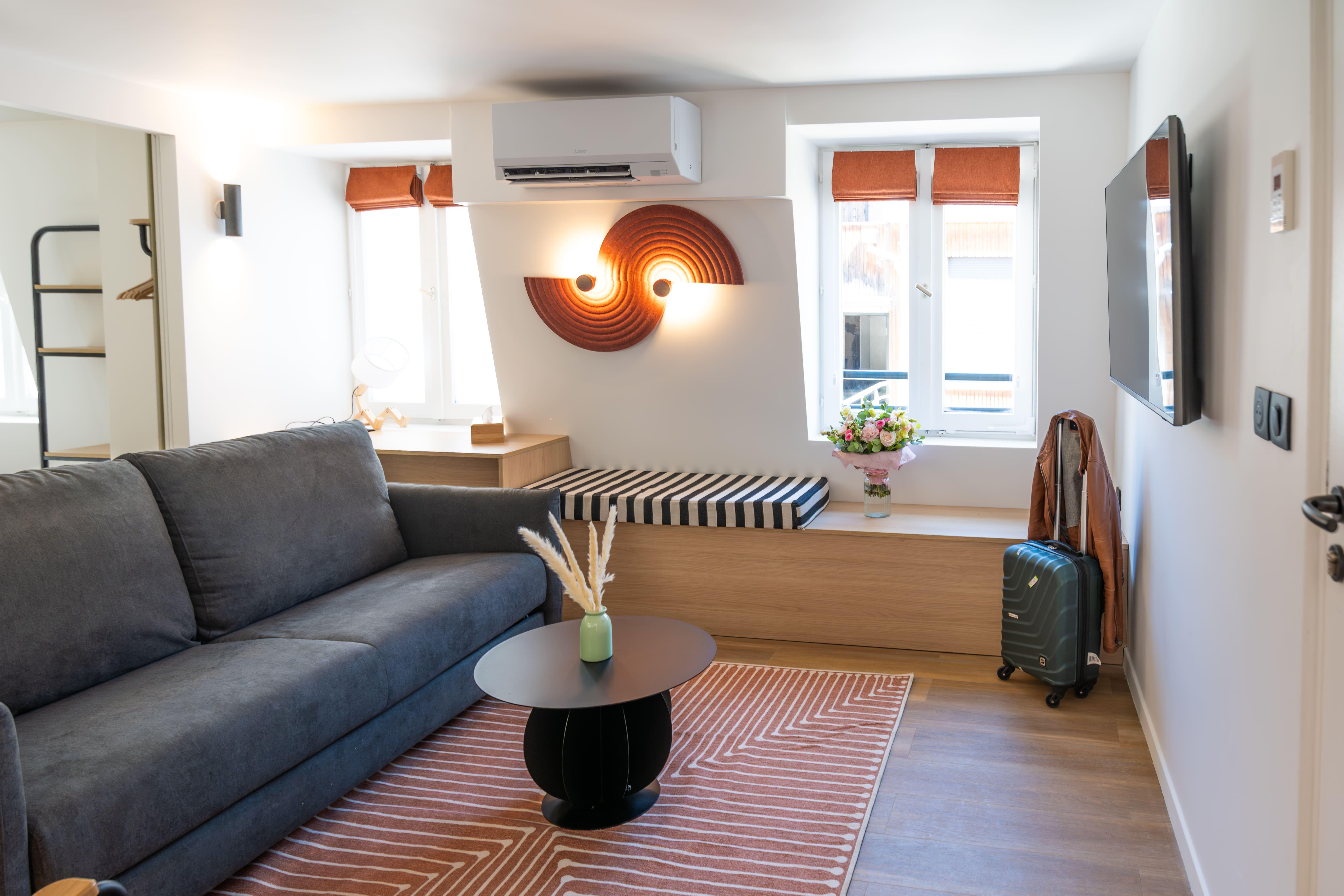 Le salon d’un appartement de 40 m² © Najeti