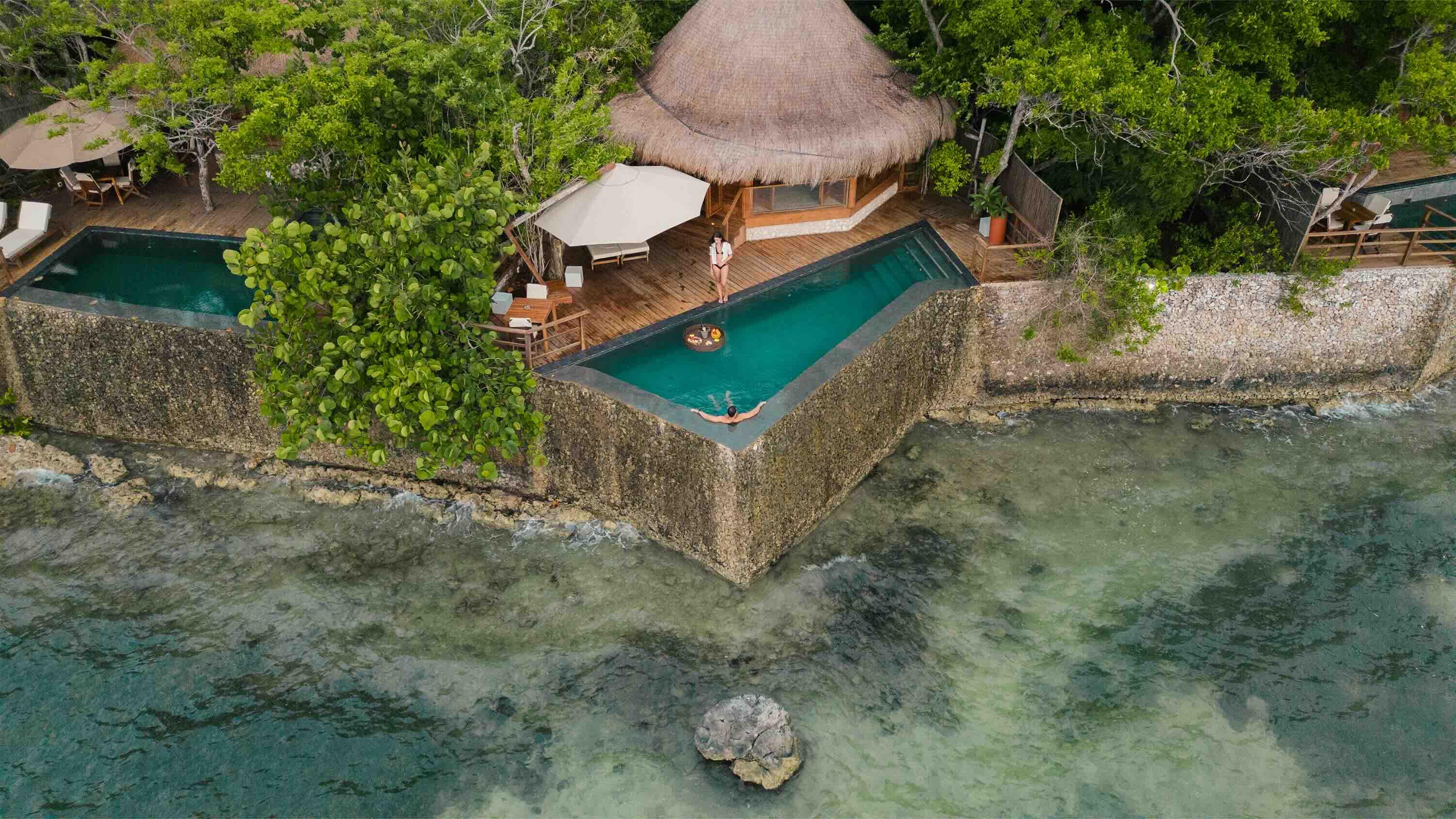 Un bungalow au ras de l’eau à © Las Islas Baru