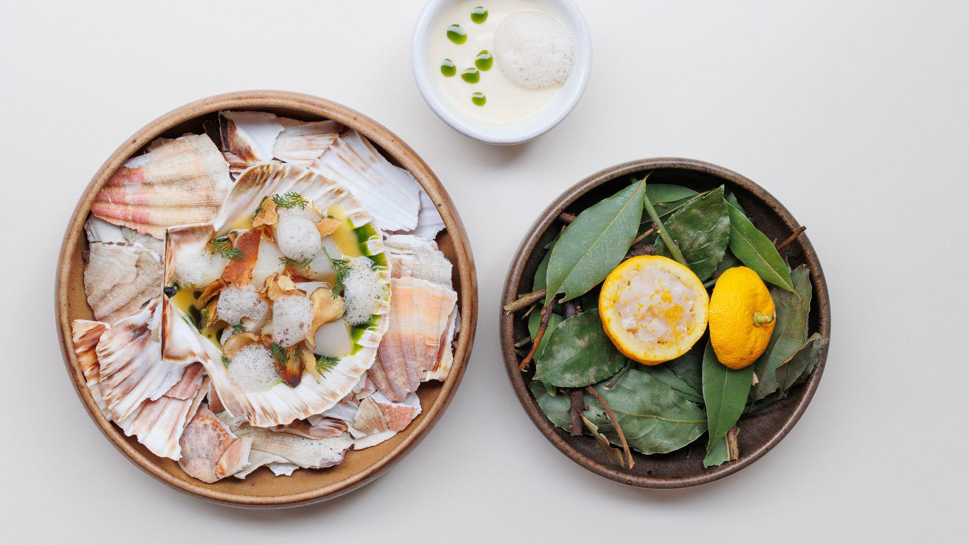 Les Saint Jacques du chef Masaki Nagao au restaurant Pilgrim © Alice Casenave