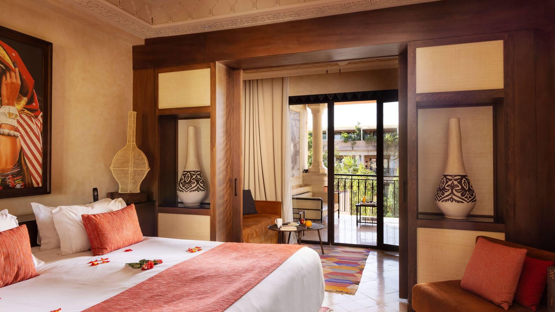 Une mini-suite de l’hôtel © Les Jardins de la Koutoubia 