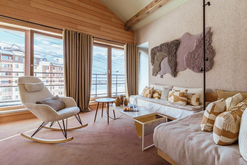 Suite cocooning à l’hôtel de luxe des 3 Vallées © Altapura Val Thorens