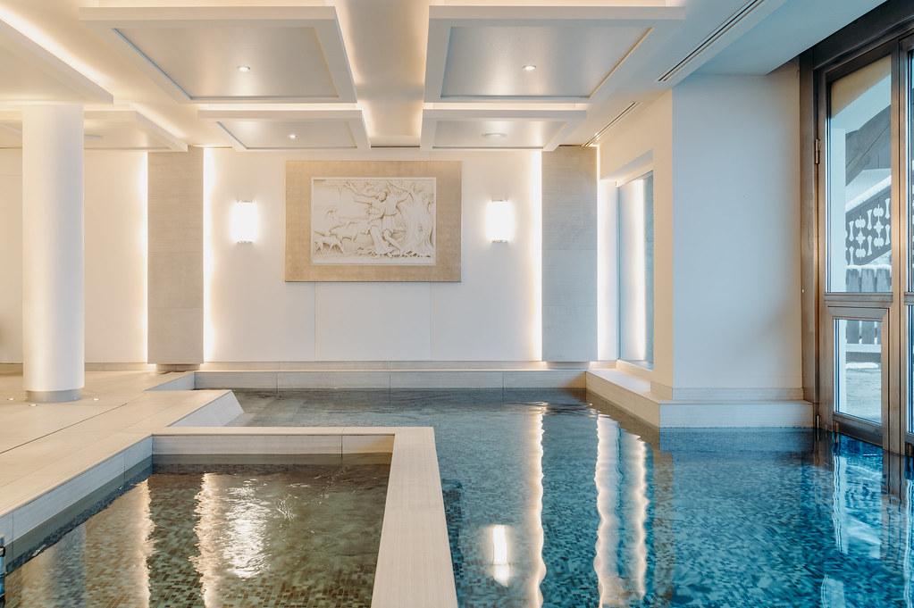 Spa de l’hôtel de luxe Les Chalets du Mont d’Arbois dans les Alpes © DR