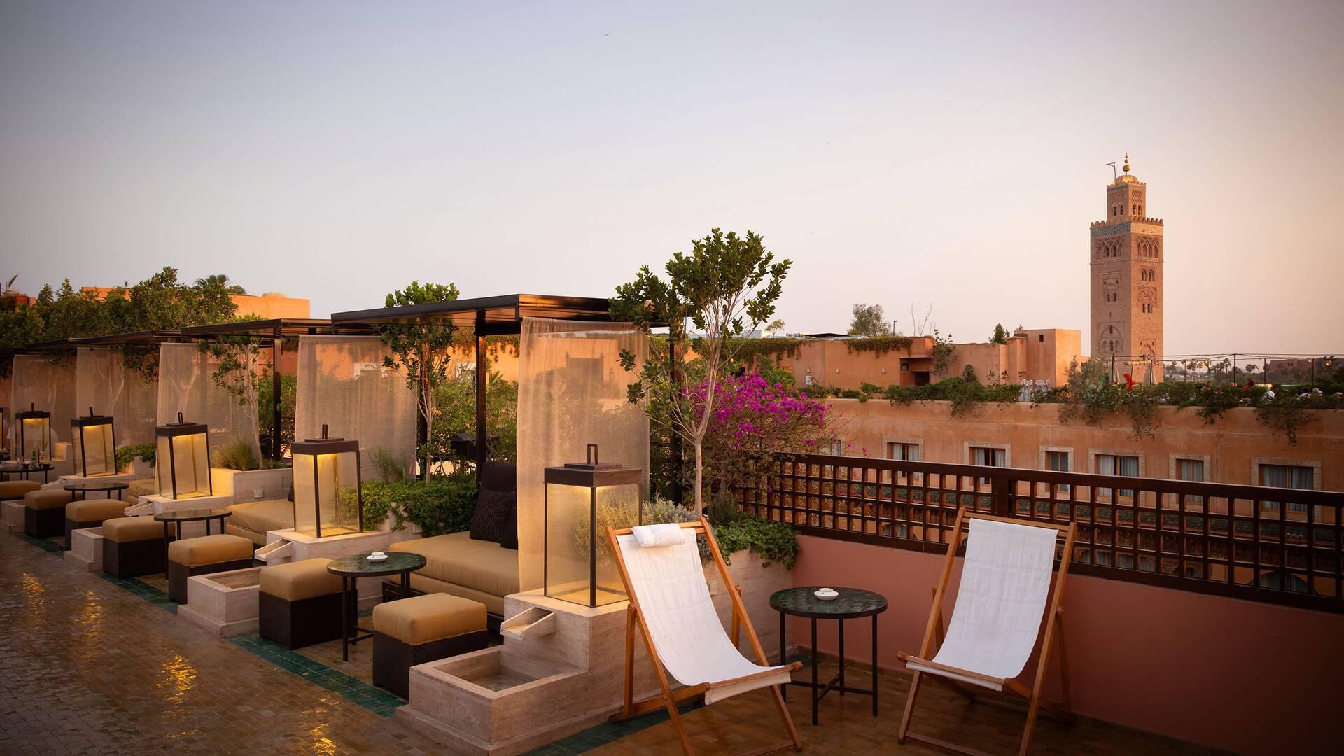 Boire un verre au plus grand rooftop de Marrakech © Les Jardins de la Koutoubia