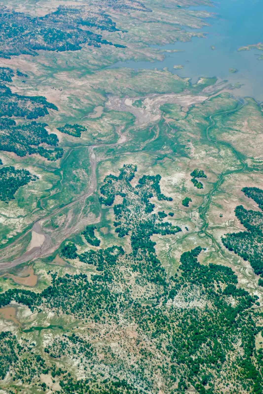 Le Lac Kariba depuis les airs © Pierre Gunther
