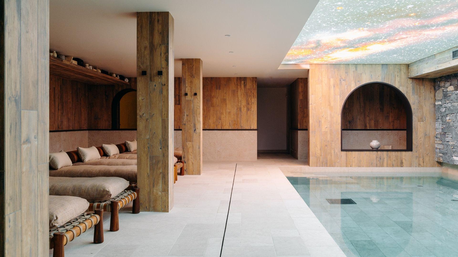 Le spa de l’hôtel en montagne © lerefugechezlatante