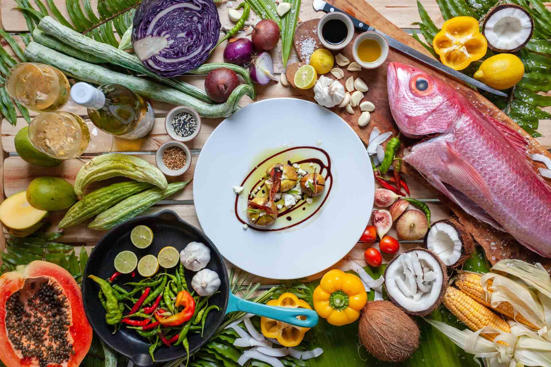 Une nourriture simple, fraîche et délicieuse ©Alphonse island