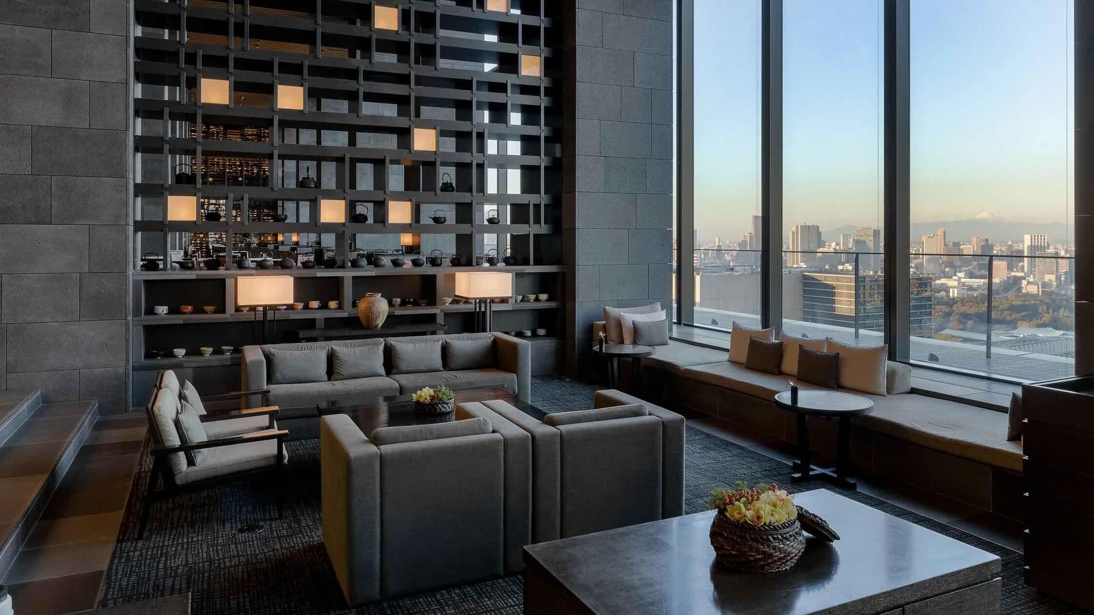 Lobby de l’hôtel Aman Tokyo © DR
