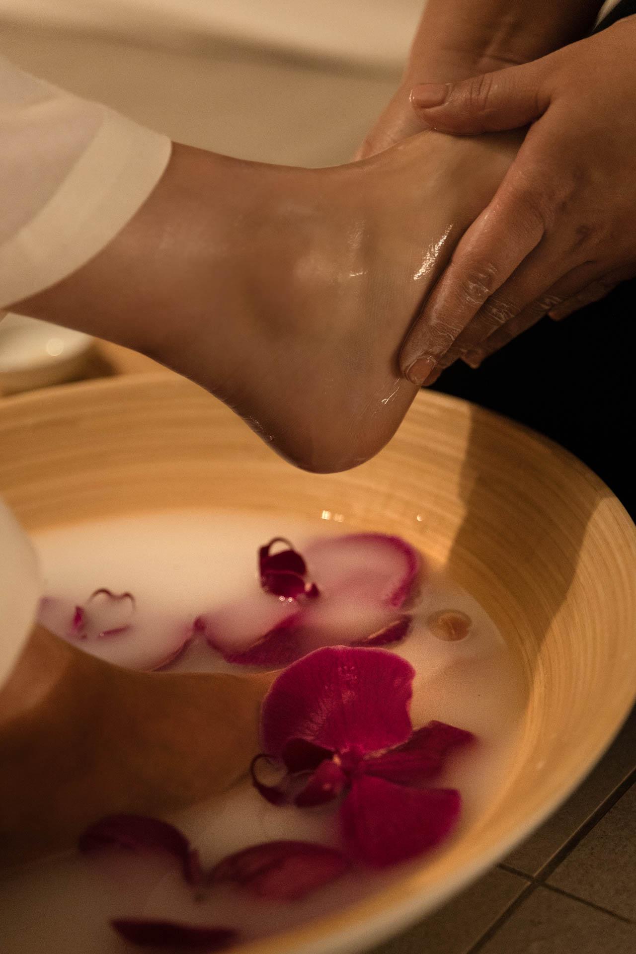 Les soins pour les pieds du spa 