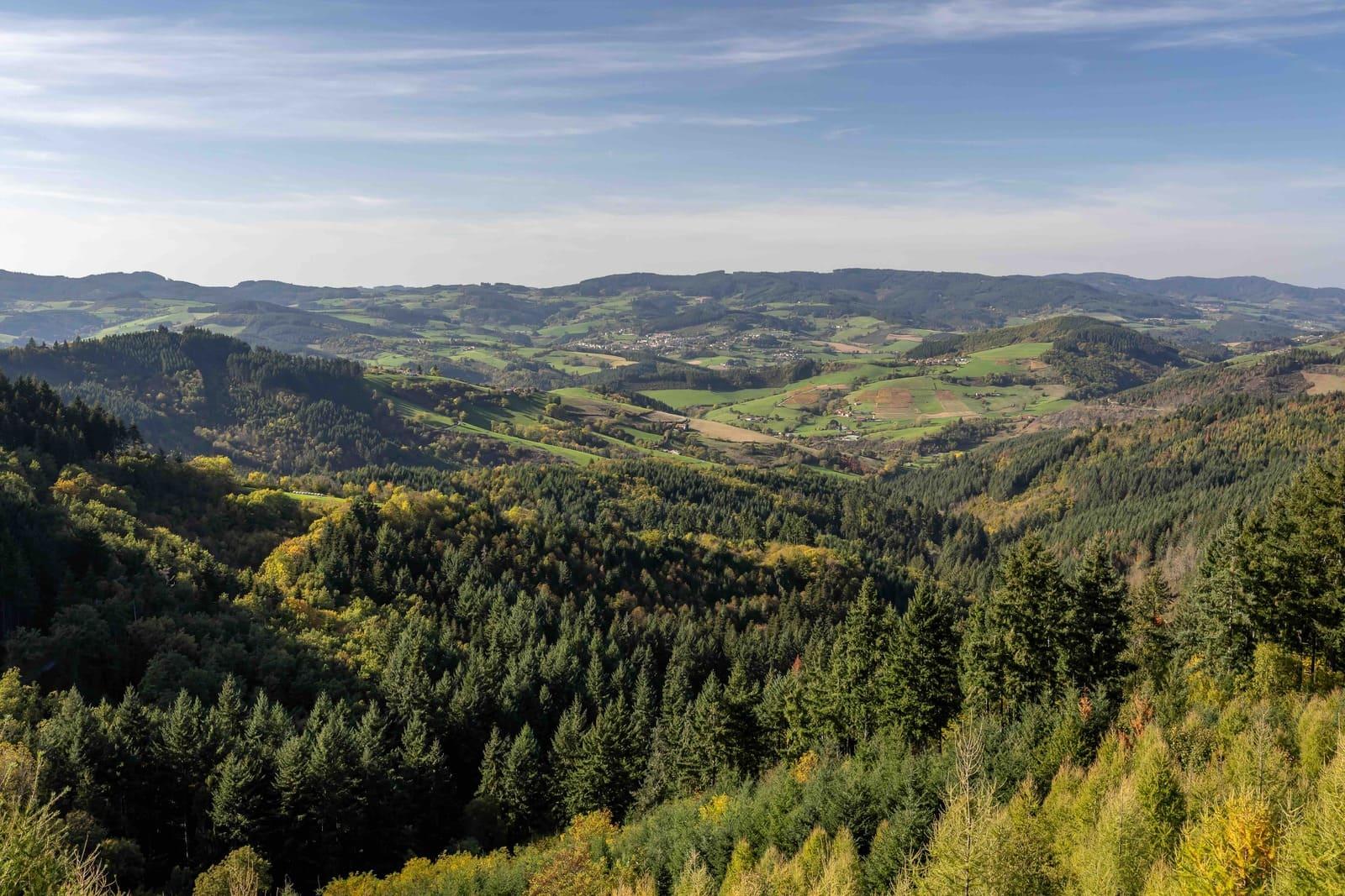 Les paysages verts du Beaujolais © Etienne Ramousse