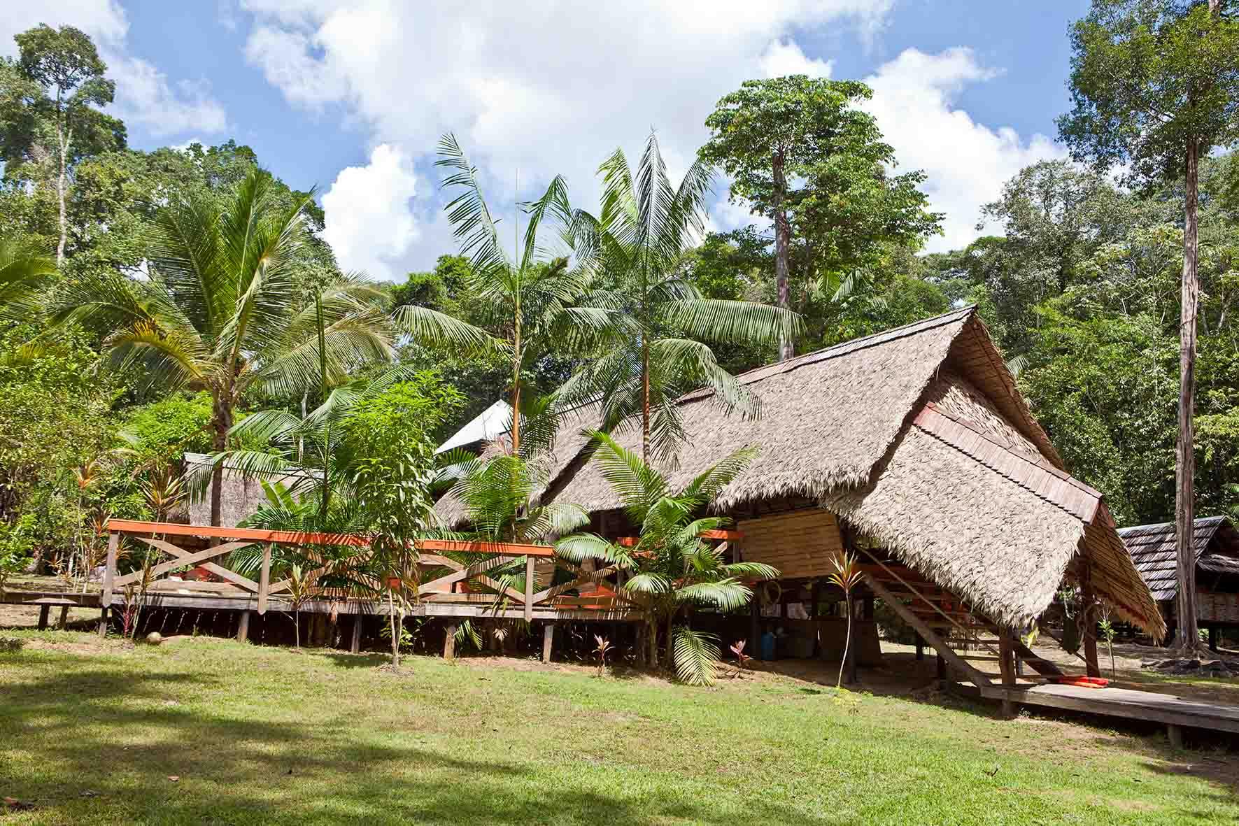 Le Camp Cariacou, accessible depuis Kourou en seulement 1 heure de pirogue © Jorma Muller