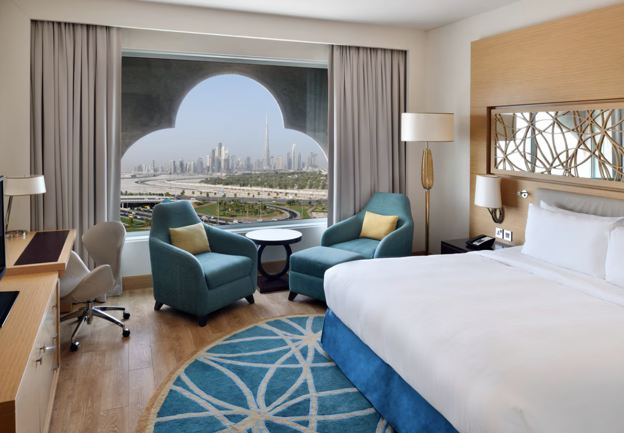 Chambre King Deluxe du Marriott Hôtel Al Jaddaf Dubai à retrouver sur les sites de ventes privées © Marriott Hôtel Al Jaddaf Dubai
