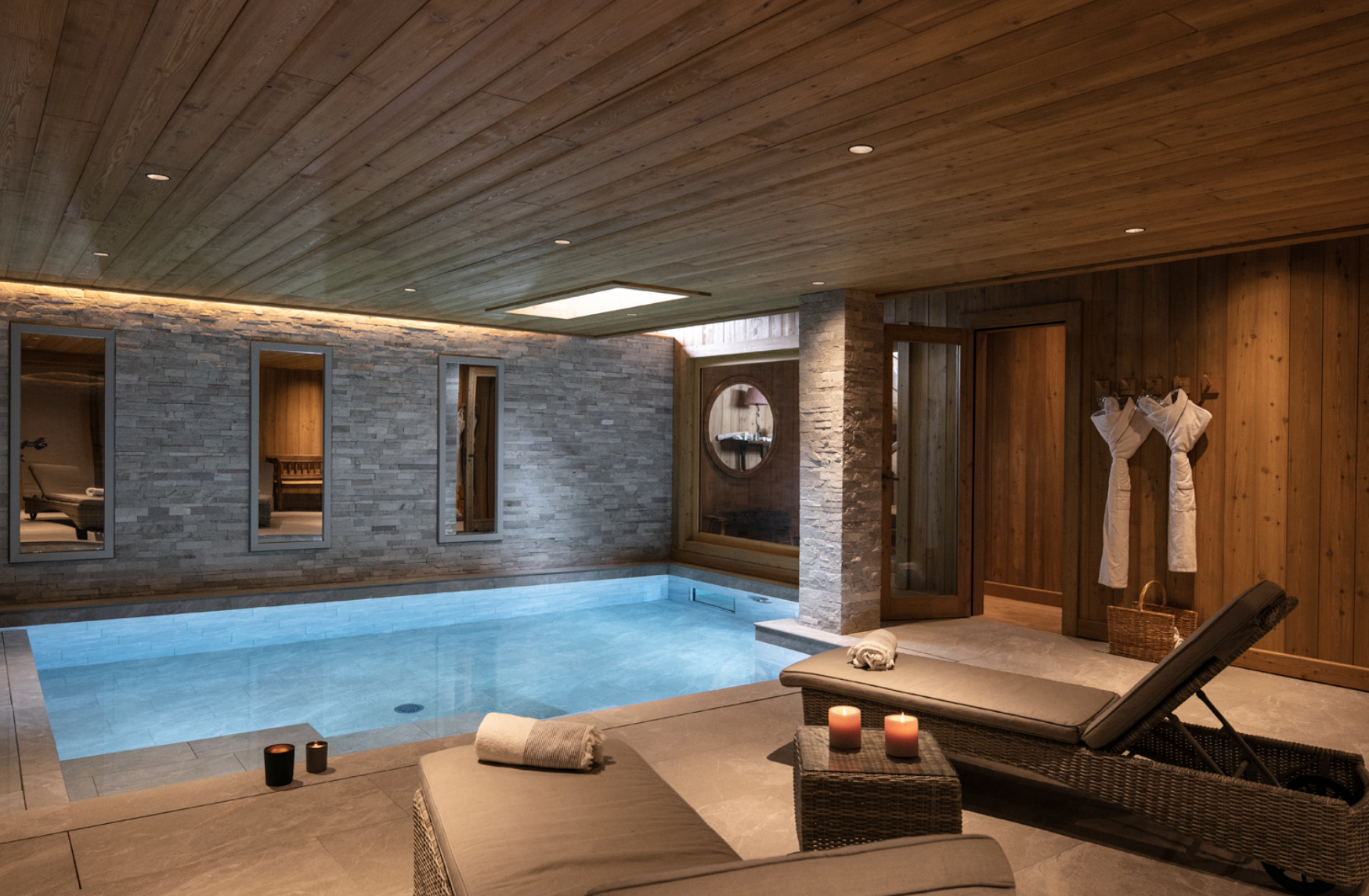 La piscine du Chalet des Ors, collection Les Chalets des Fermes © Les Chalets des Fermes