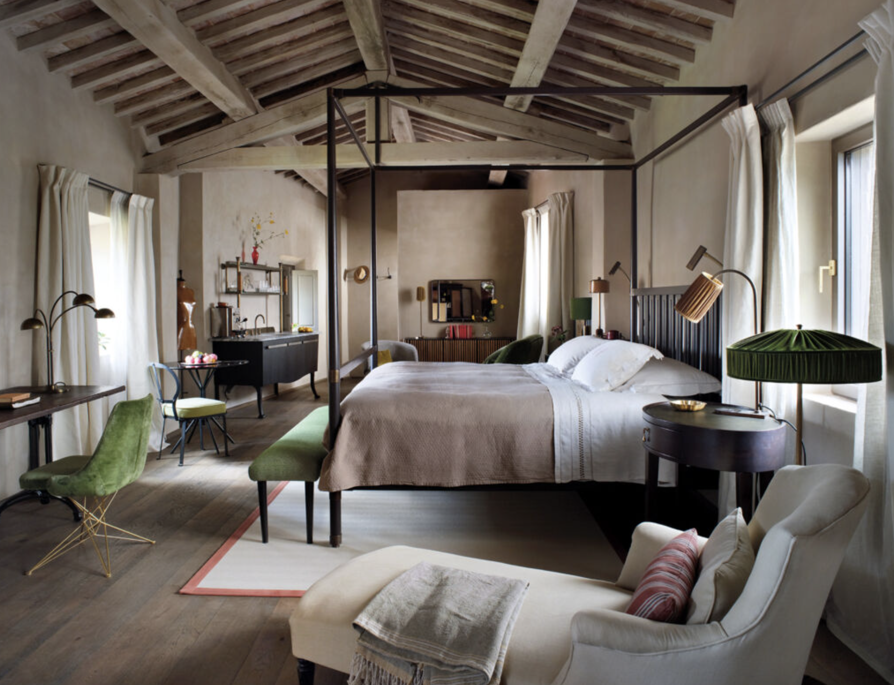 Une chambre de l’hôtel © Castello di Reschio