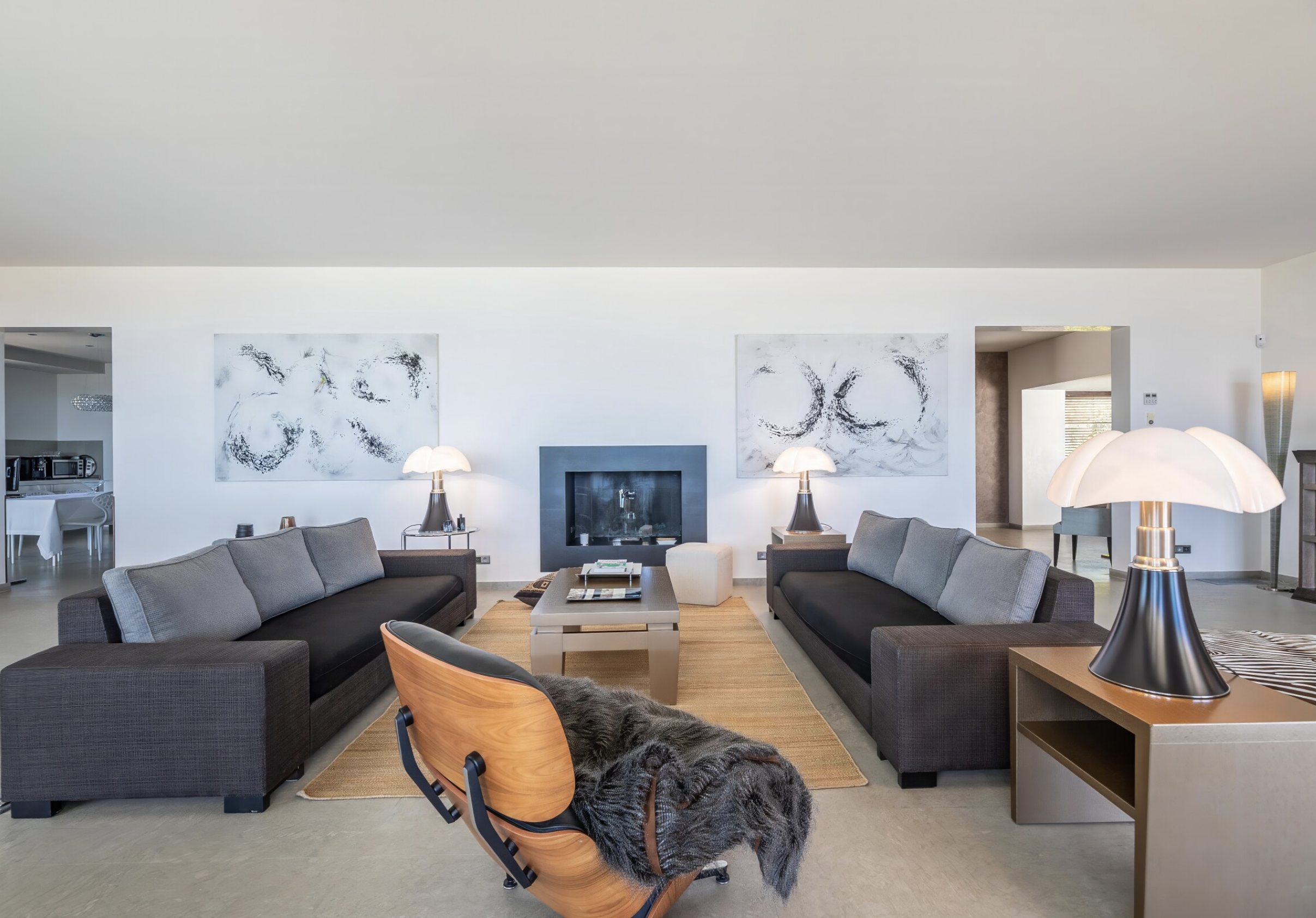 Le salon de la villa © Villa Calvi