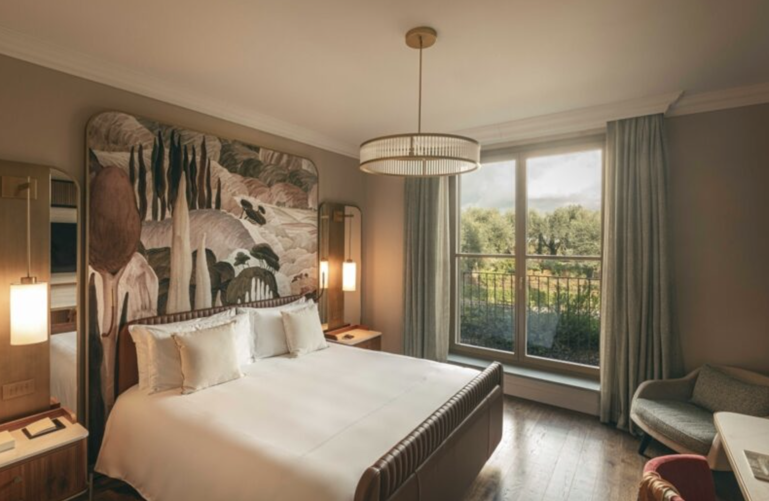 Une chambre de l’hôtel en Toscane © Castelfalfi