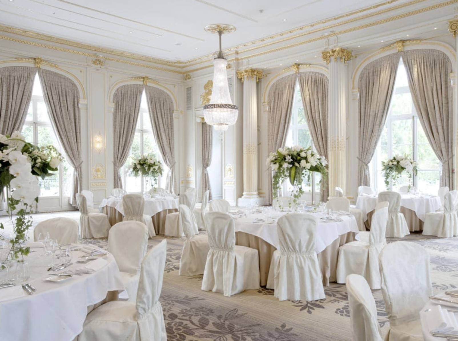 Une des salles de réception de l’hôtel © Waldorf Astoria Versailles - Trianon Palace