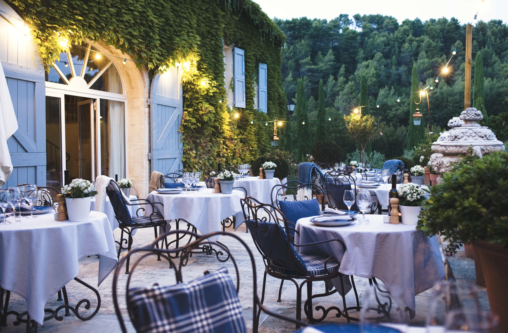 Le restaurant La Table de la Bastide, dans hôtel en Provence © La Bastide de Marie
