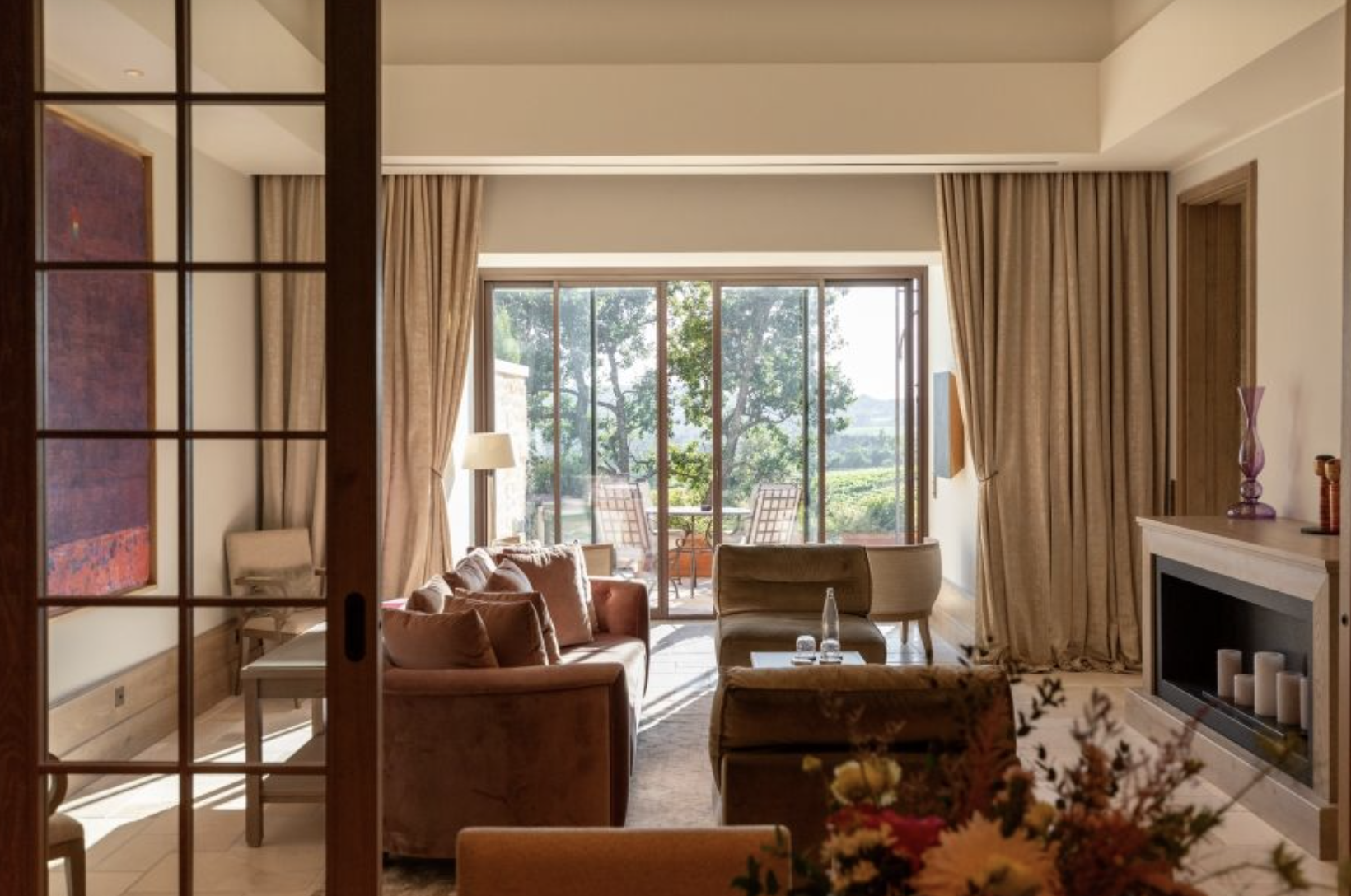 Une des suites de cet hôtel provençal © Coquillade Provence