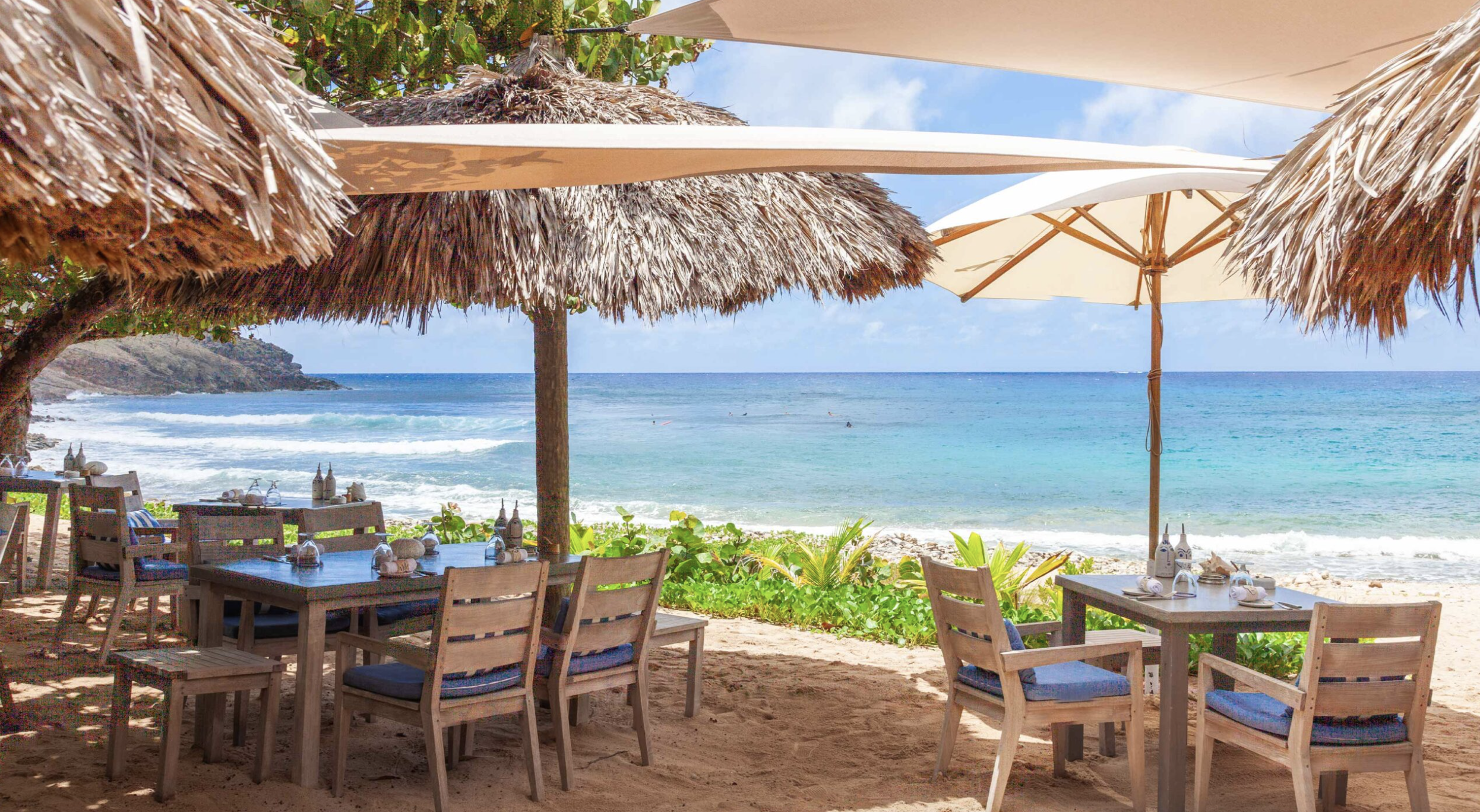 Le Beach Club de l’hôtel © Le Toiny St Barth