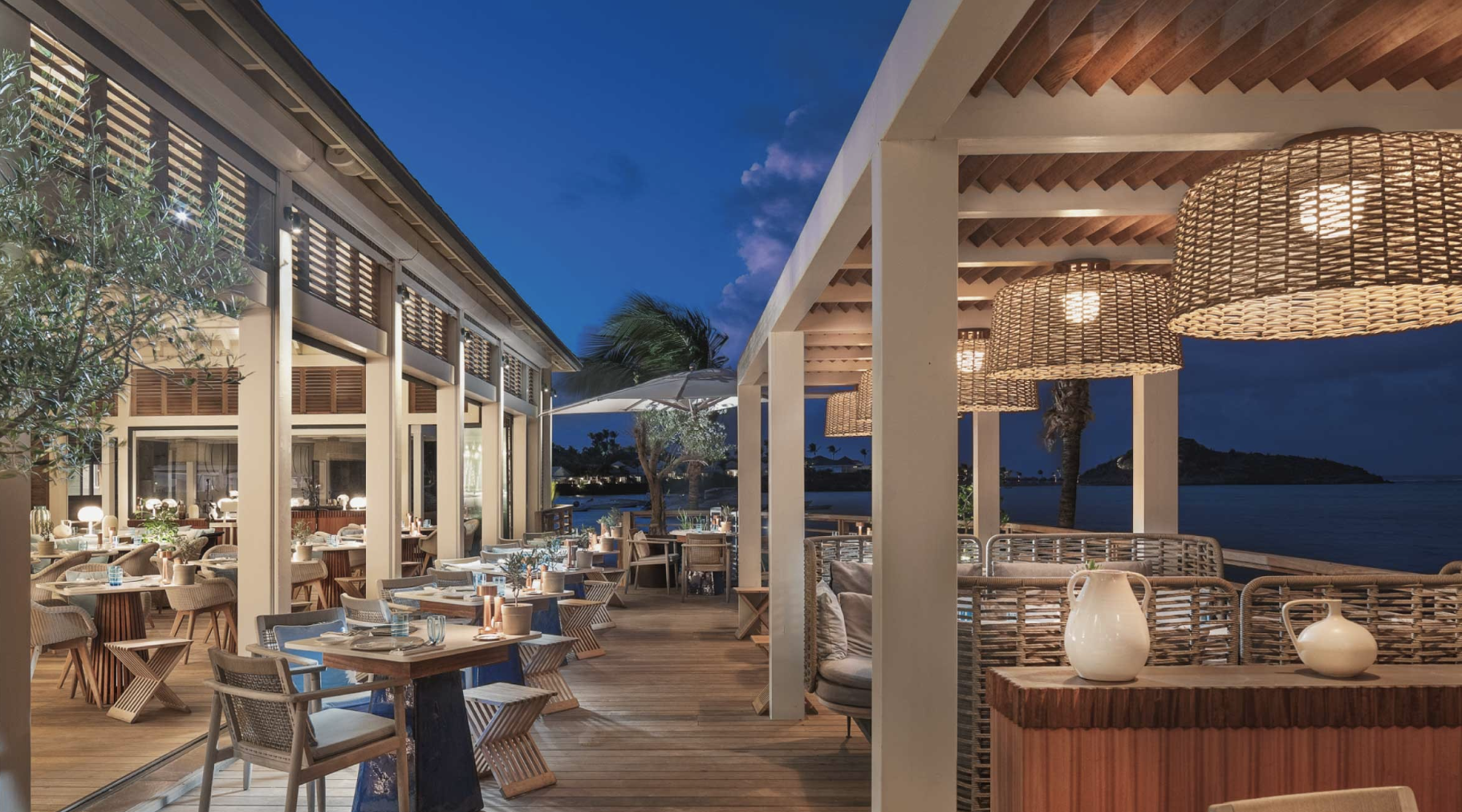 Le restaurant de plage Amis © Le Barthélémy Hôtel & Spa