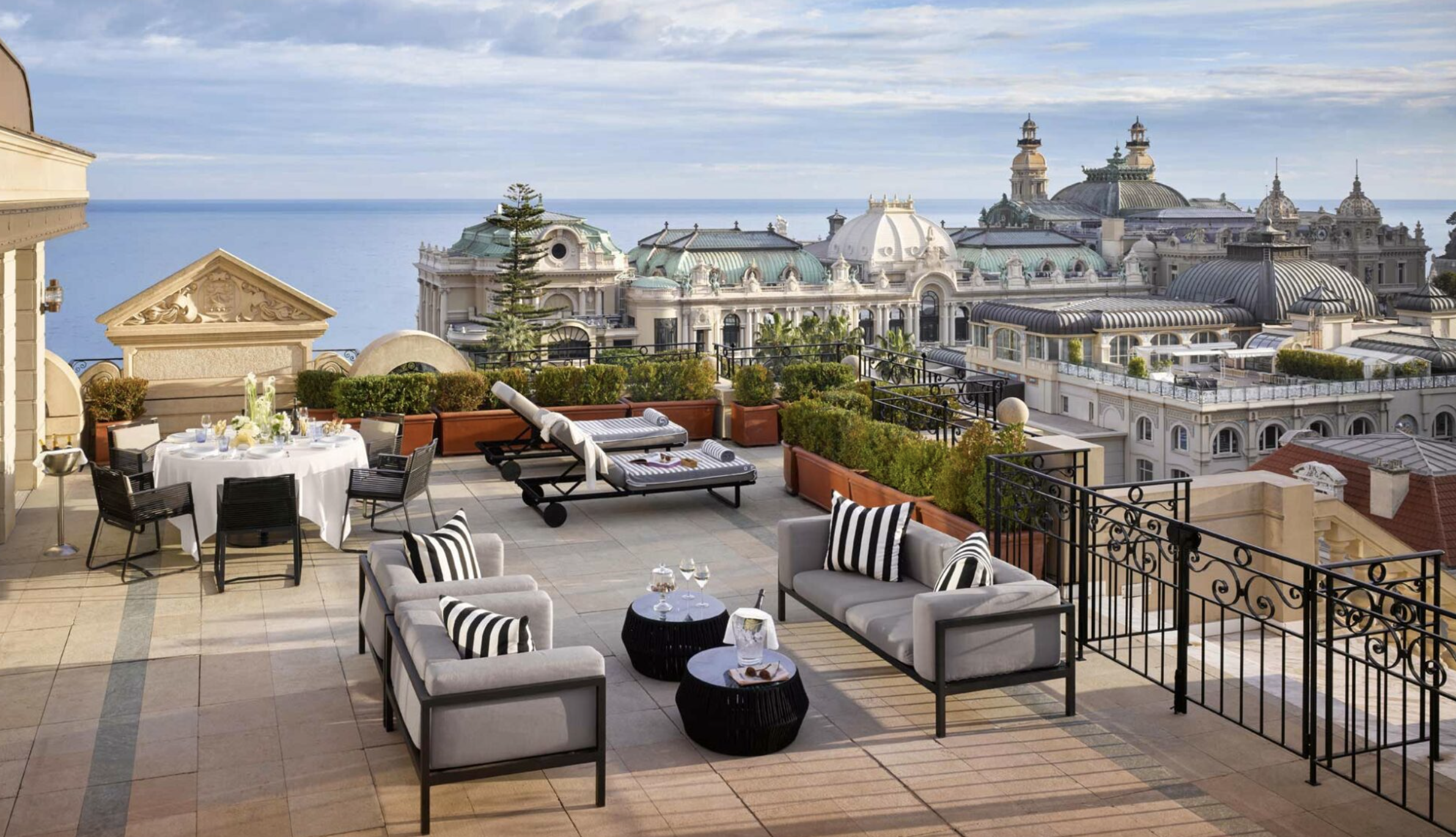 La terrasse de la suite Carré d’Or de l’hôtel et spa à Monaco © Hôtel Métropole