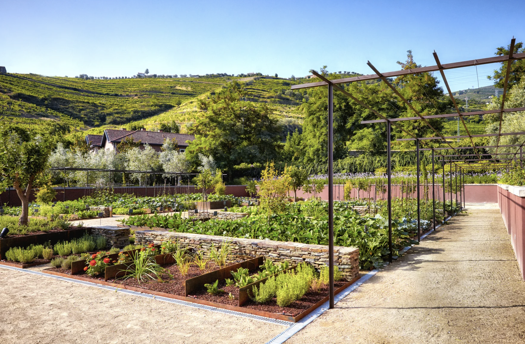 Les jardins de l’hôtel © Six Senses Douro Valley