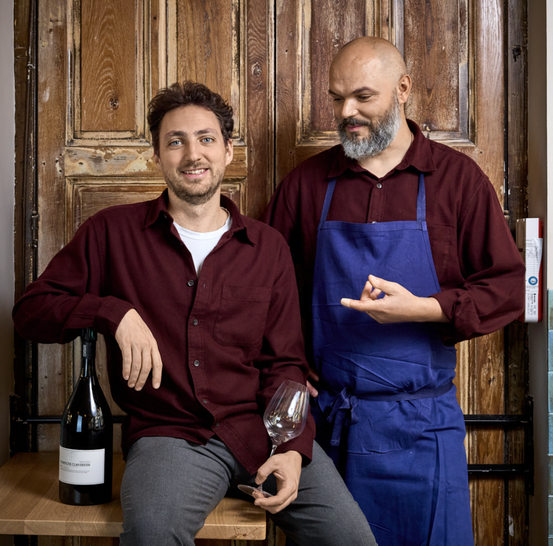 Alexandre Bongibault et Vasyl Andrusyshyn dans leur restaurant Patsy © Delphine Canstantini
