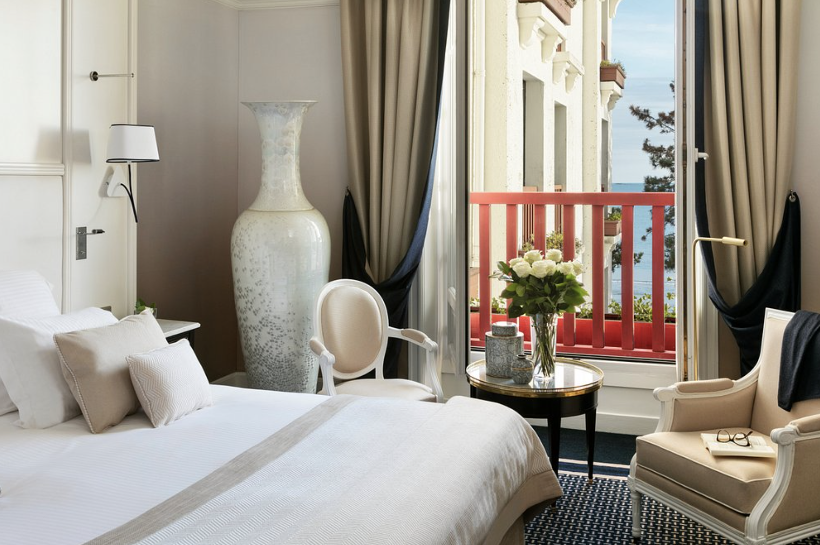 Une des chambres de l’hôtel © Hôtel Barrière Hermitage La Baule