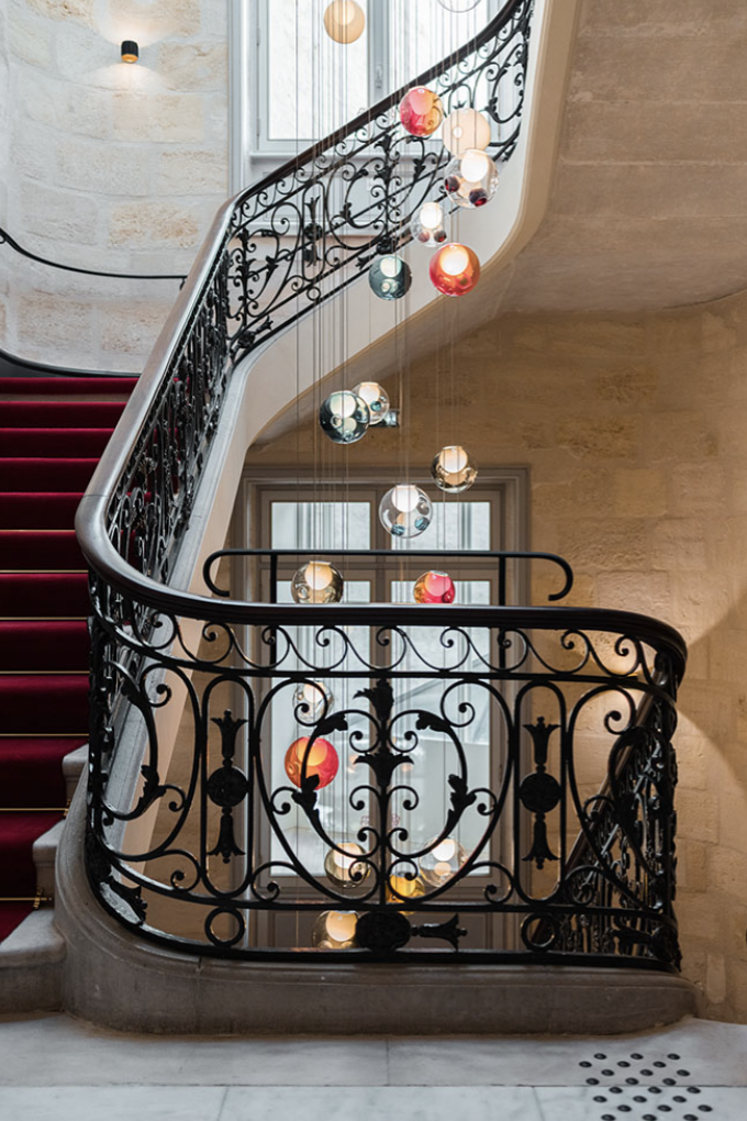 Le bel escalier de l’hôtel Villas Foch © DR
