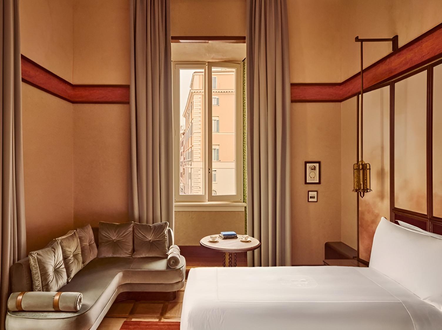 Chambre Art Déco de l’Orient Express La Minerva, hôtel haut de gamme à Rome © Orient Express La Minerva Rome