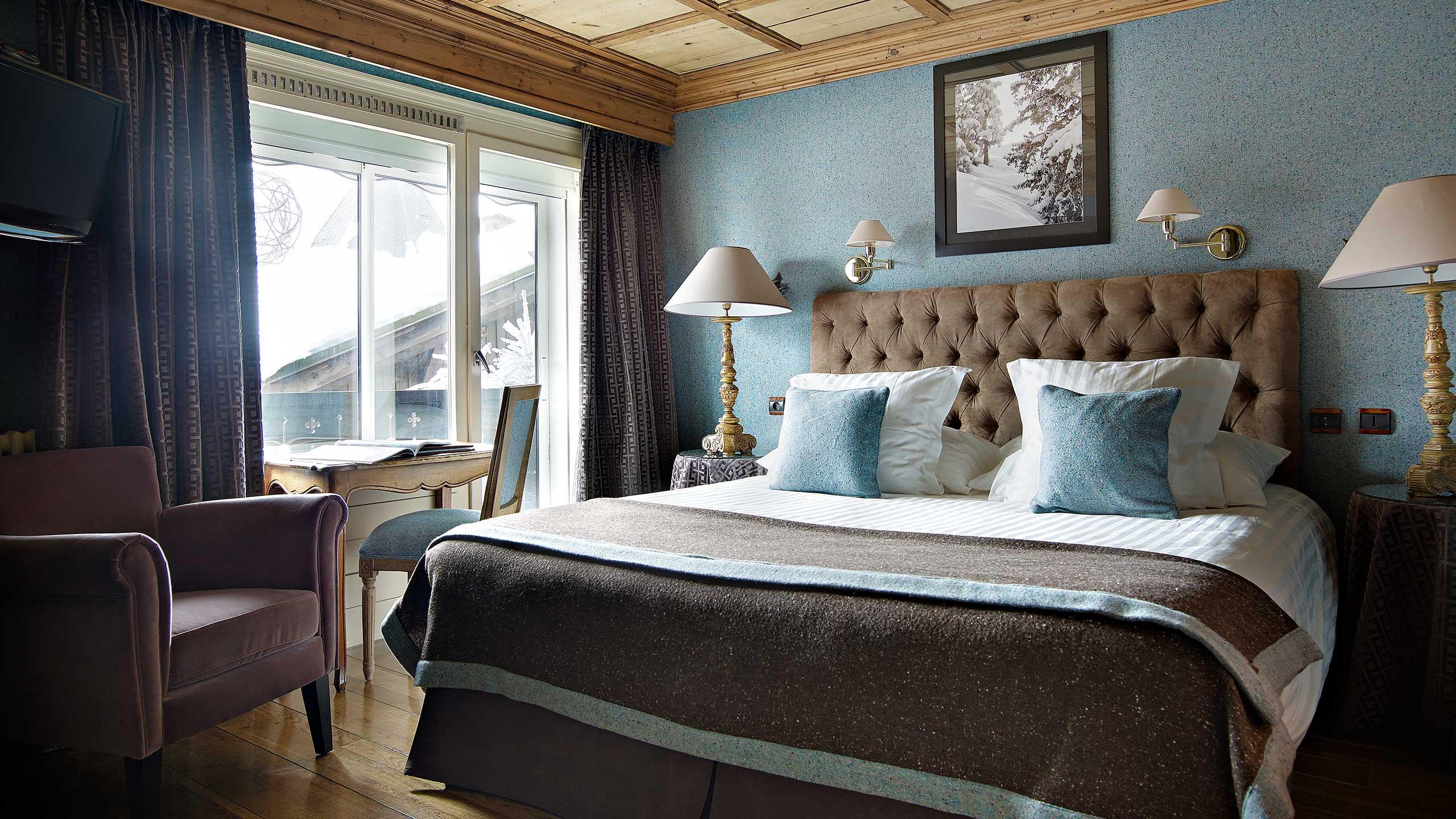 Une chambre de l’hôtel Mont-Blanc Megève qui avait organisé un concours sur son compte Instagram © Hôtel Mont-Blanc Megève