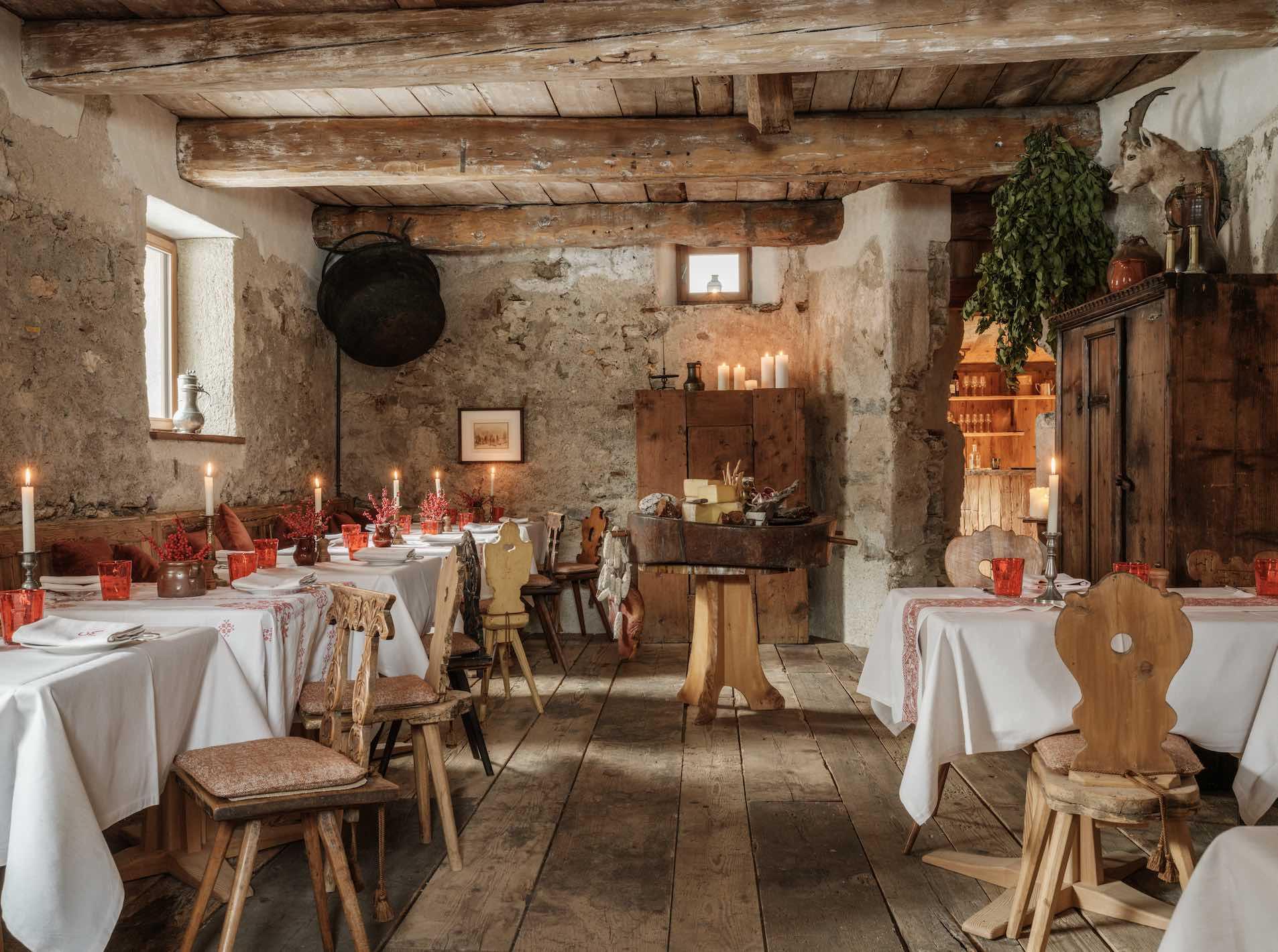 La salle du restaurant © Chesa Marchetta