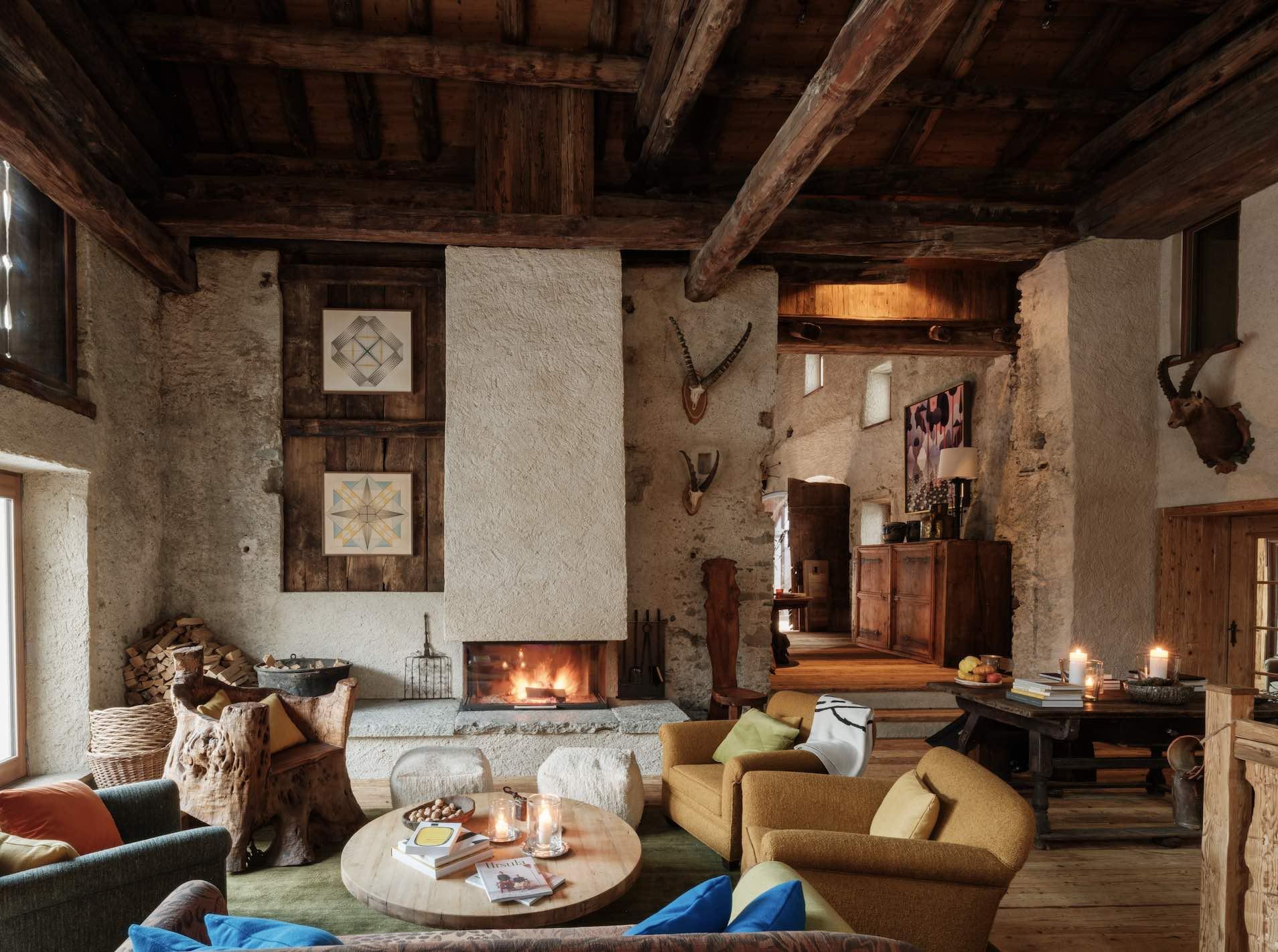 Le lounge de l’hôtel © Chesa Marchetta