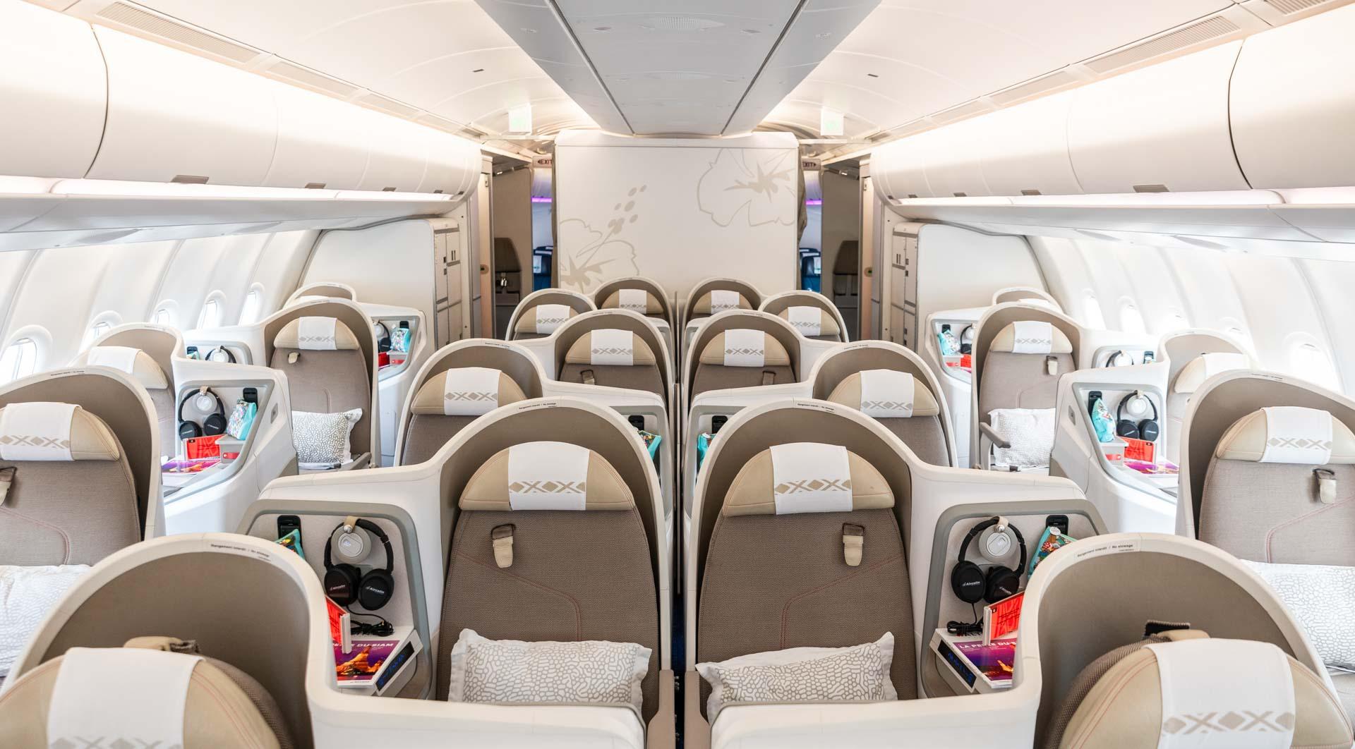  La cabine Business Hibiscus de la compagnie aérienne Aircalin © DR