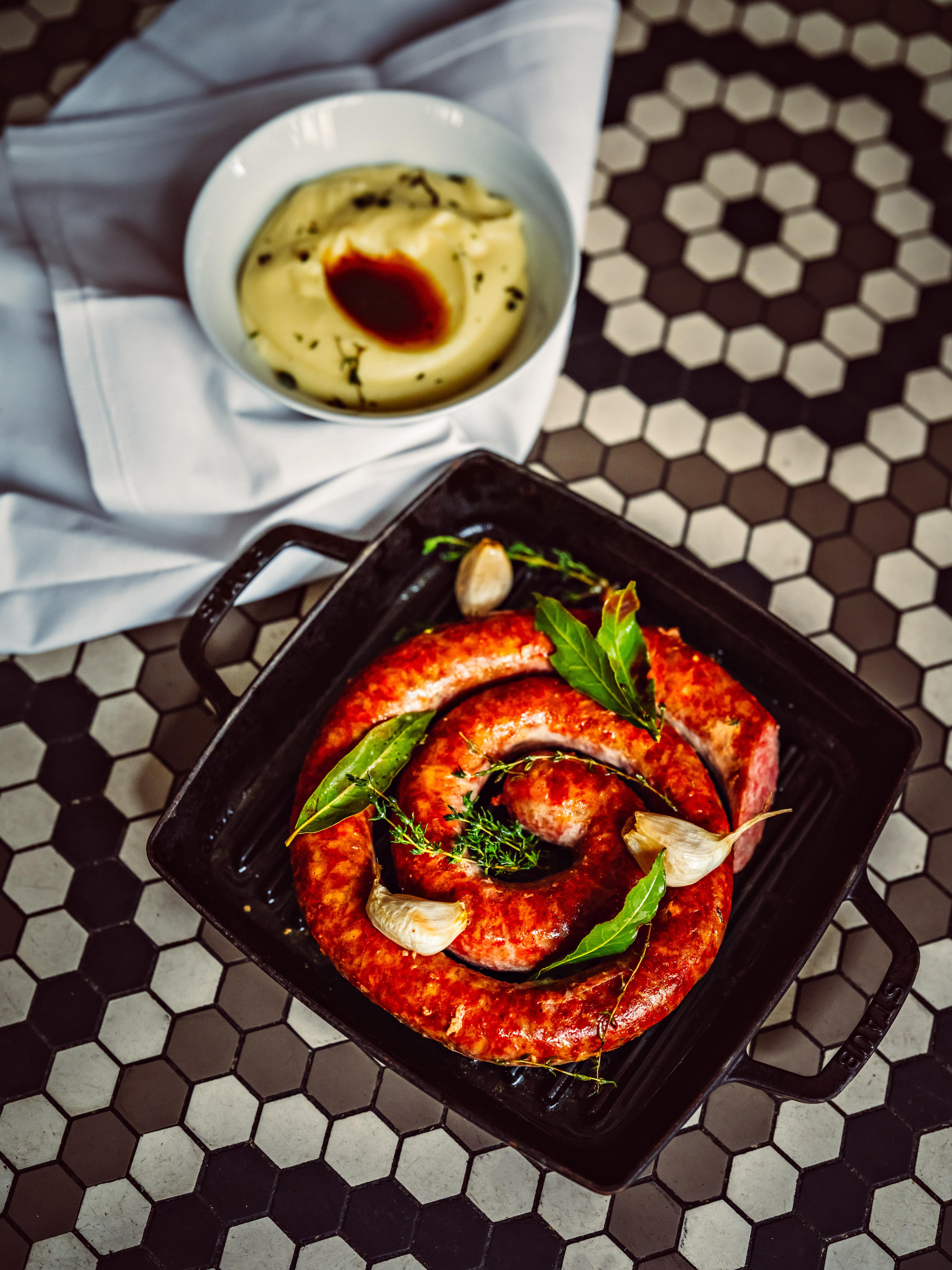 La saucisse purée de pomme de terre 