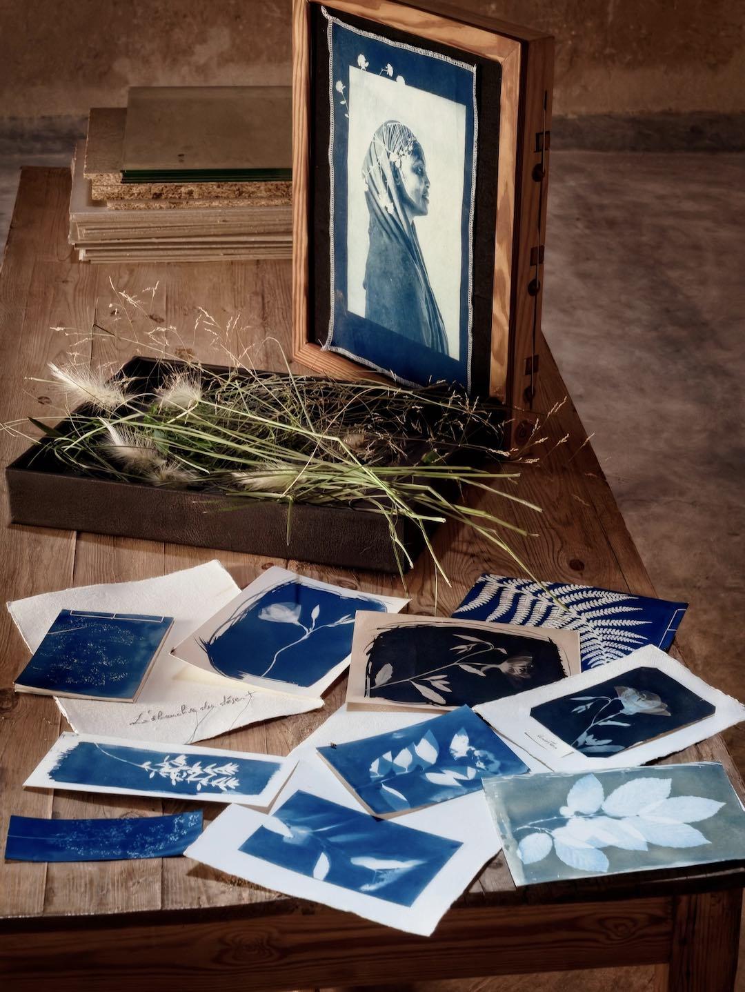 Les activités manuelles à Dar Ahlam, la cyanotype © photoericmartin