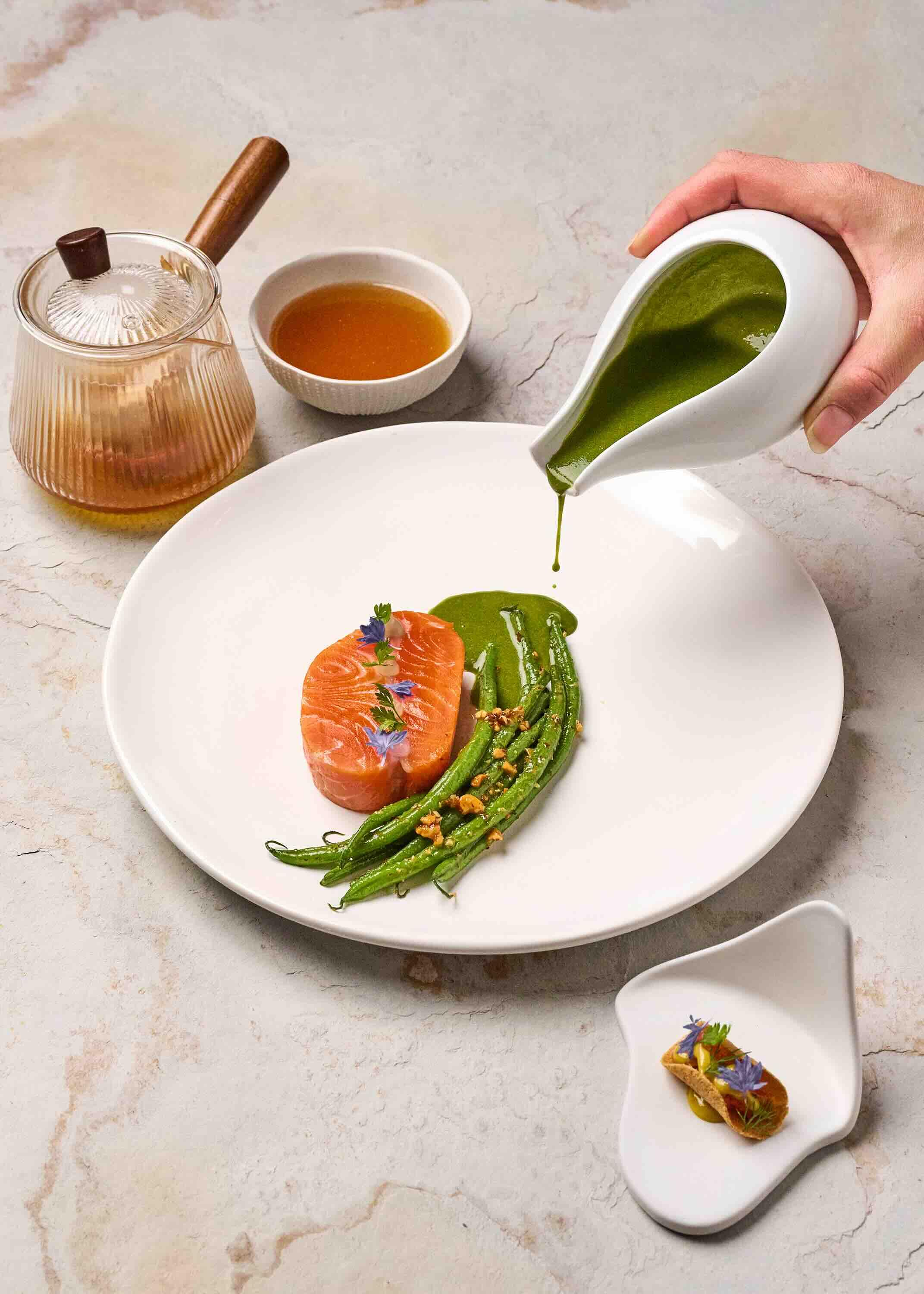 Se régaler avec une truite et ses haricots verts © ESKAL