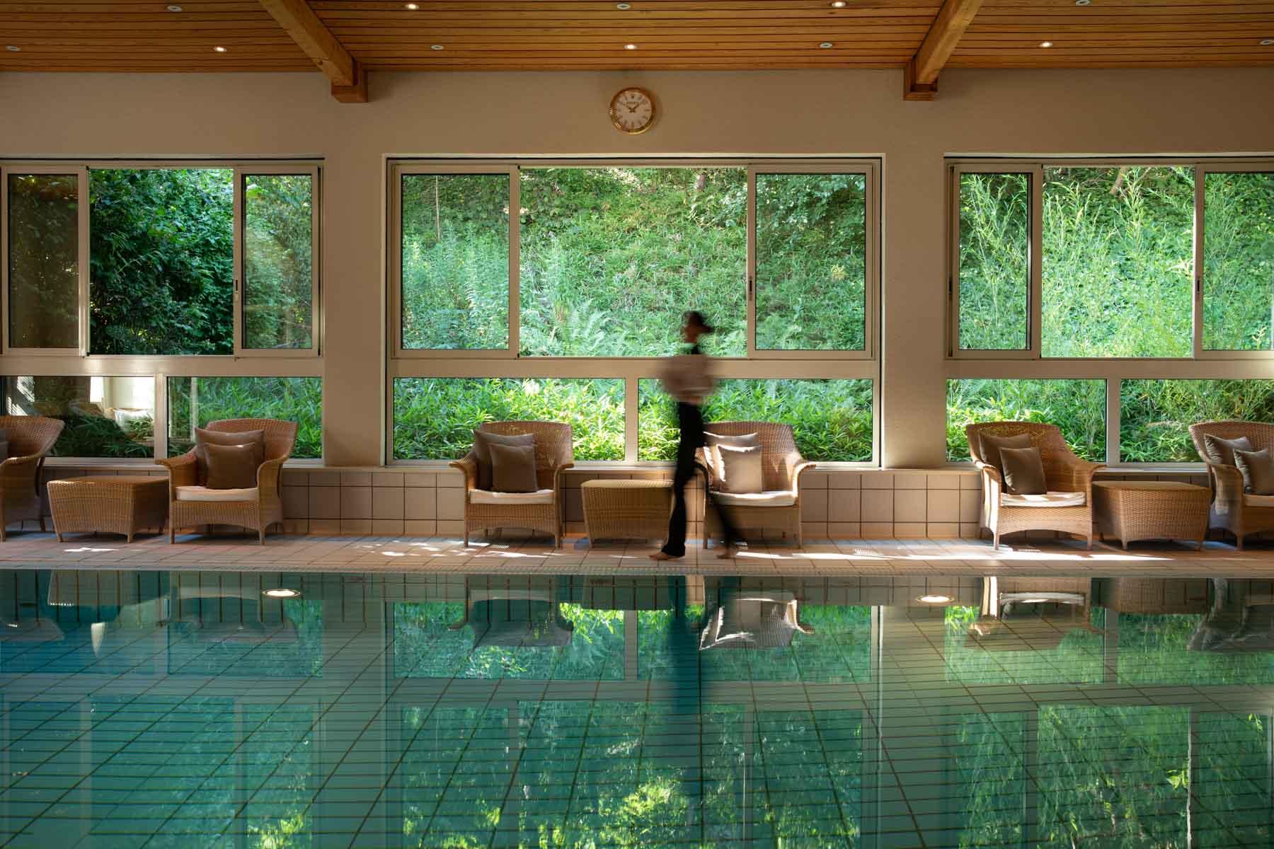 La piscine intérieure de l’Hôtel Ermitage © C. Bielsa