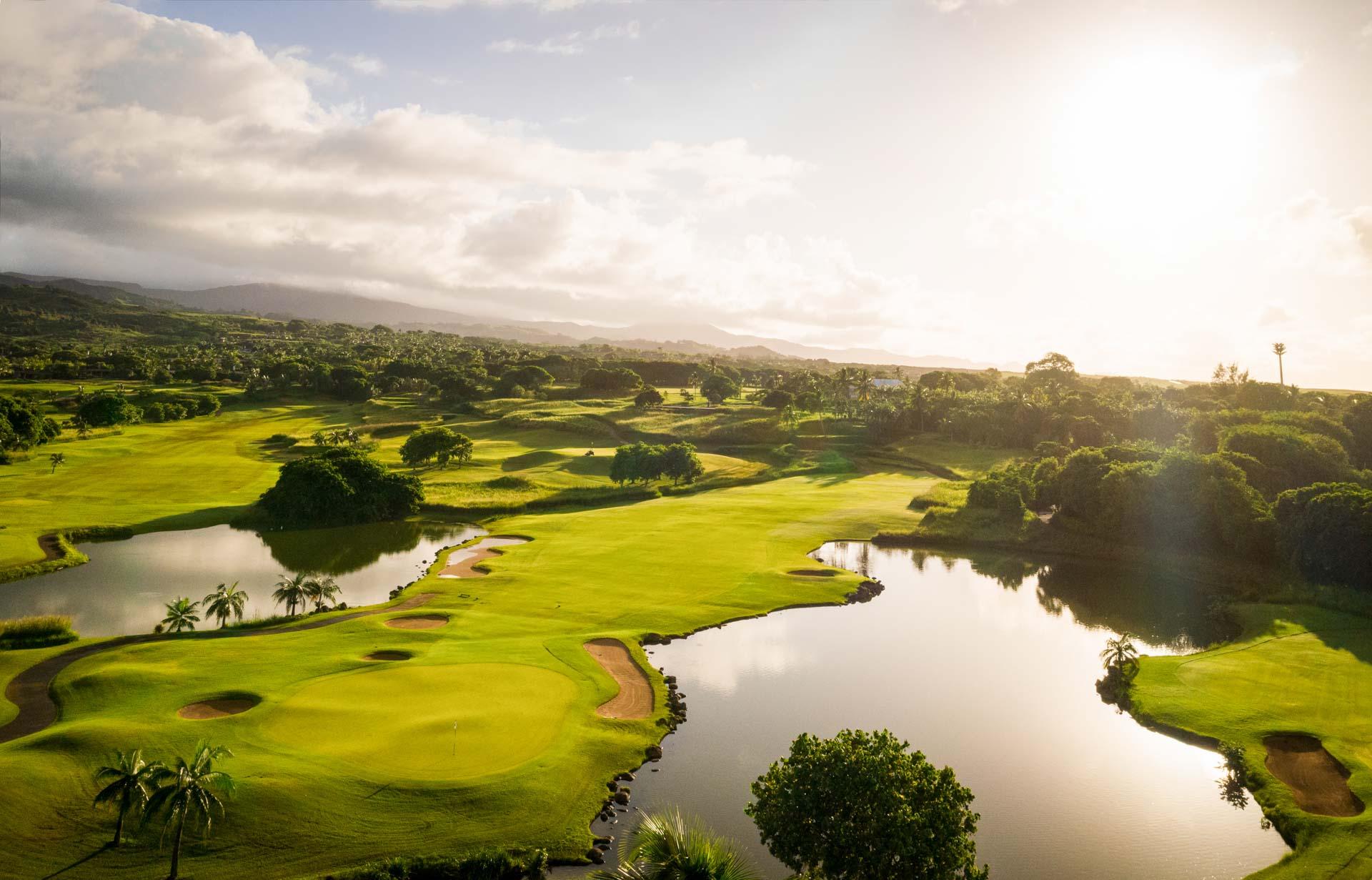 Le golf de l’île Maurice en bordure de l’Heritage Le Telfair © Heritage Resorts