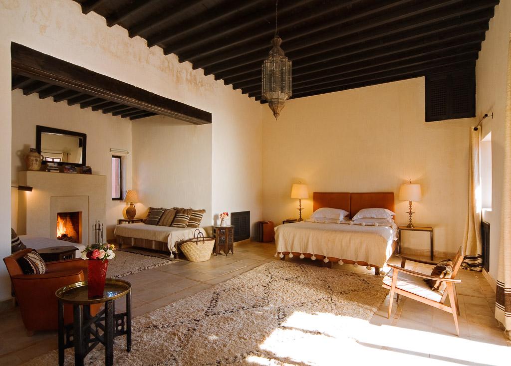 Chambre Deluxe avec cheminée | © Kasbah Bab Ourika