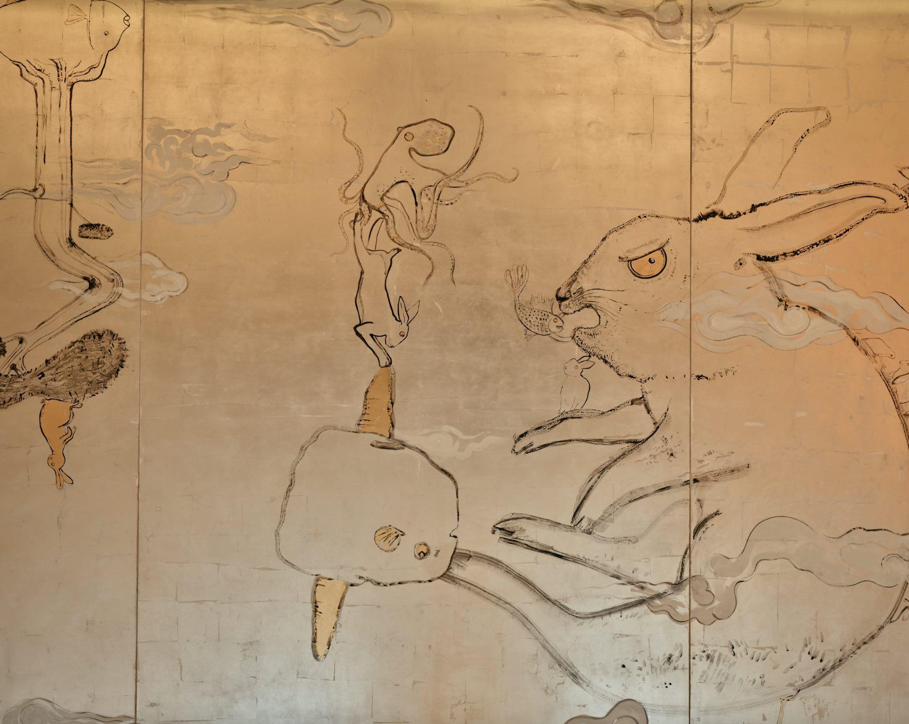 Le plafond peint à la main de l’artiste Shinsuke Kawahara © lfvrobin