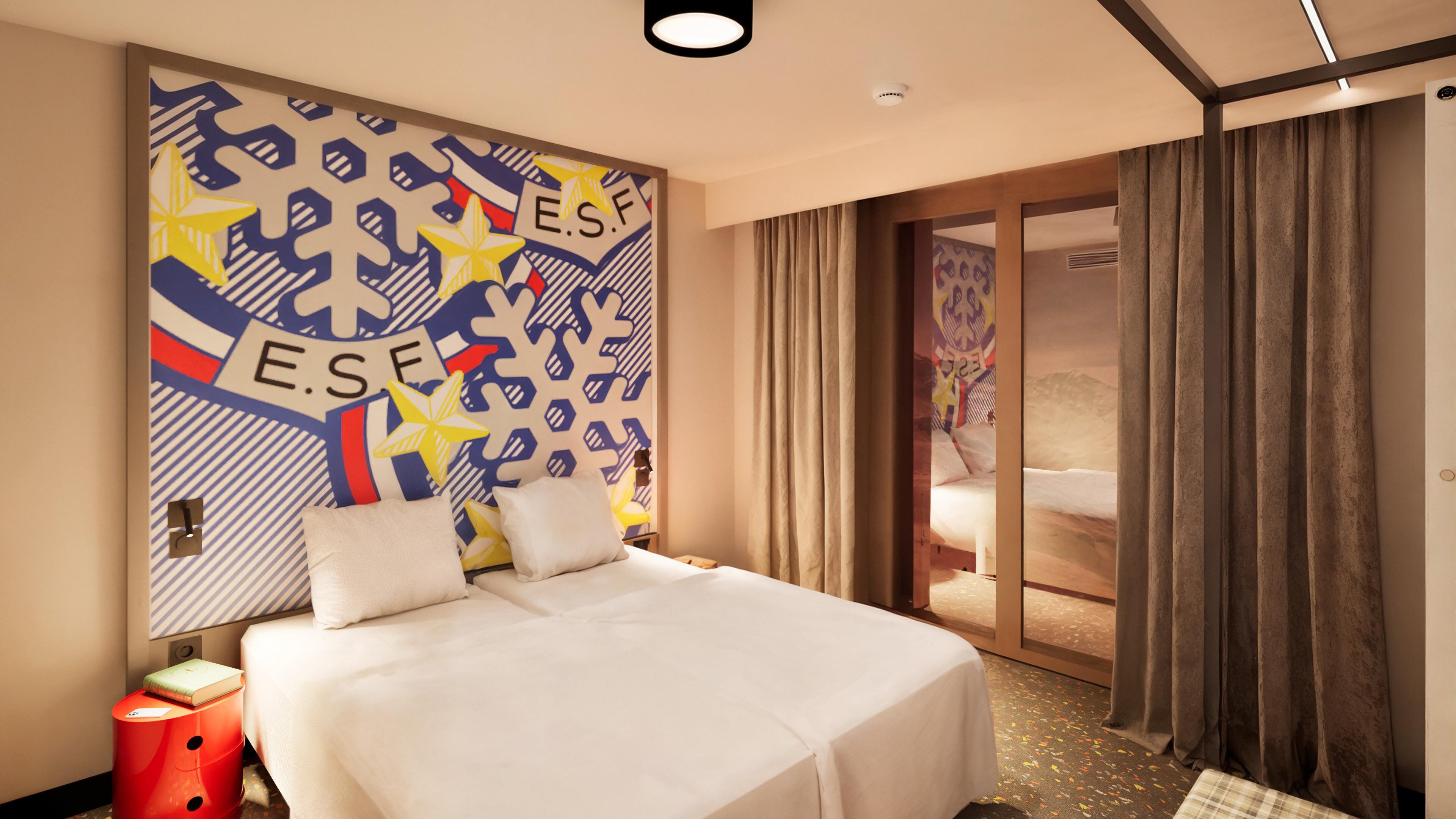 Une chambre de l’hôtel PopAlp © PopAlp