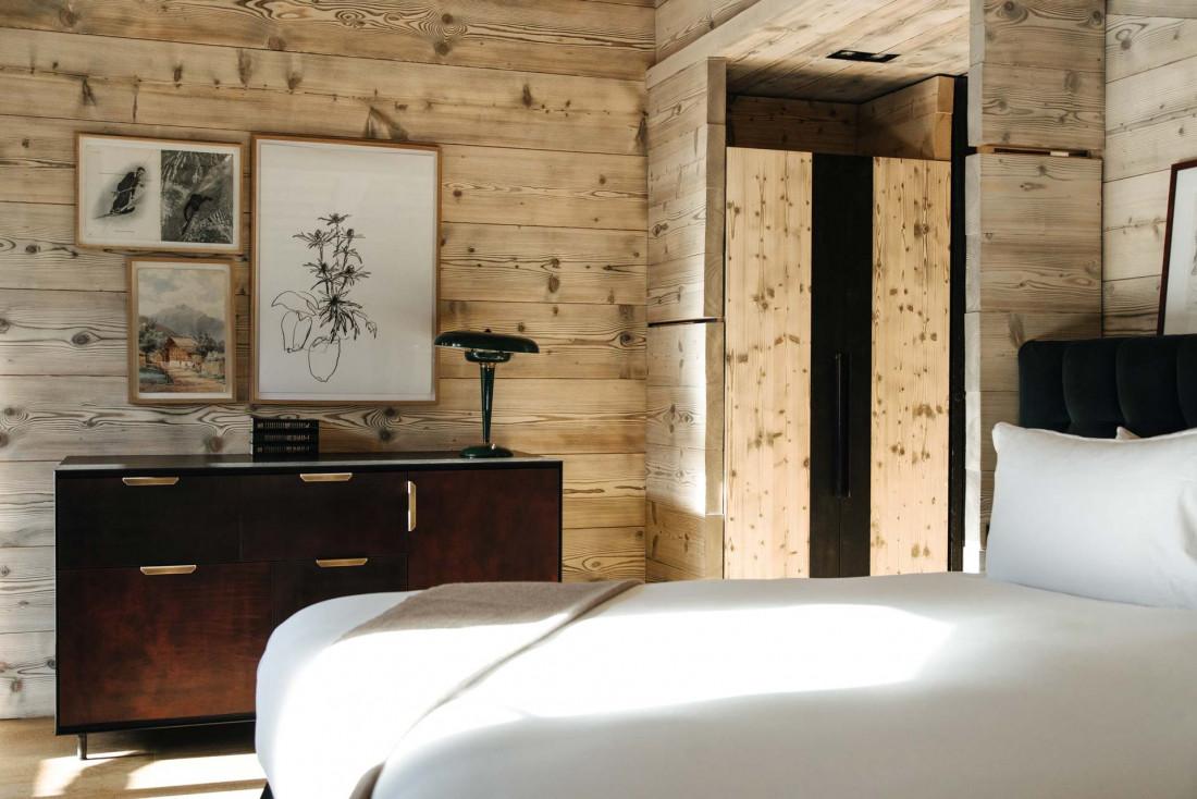 Une chambre de l’hôtel 5 étoiles à Megève © L’Alpaga 