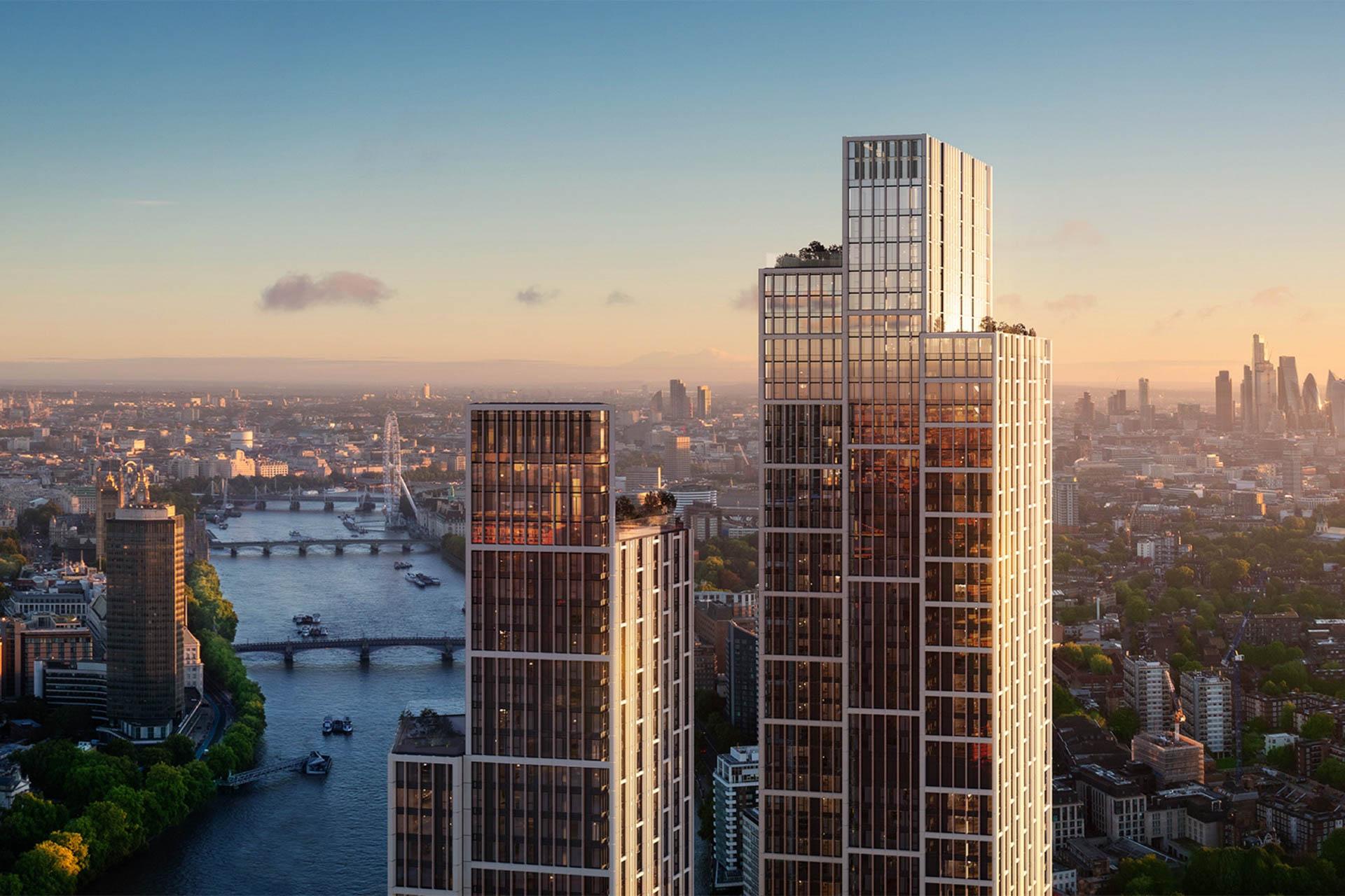 Vauxhall, à Nine Elms au sud de la Tamise