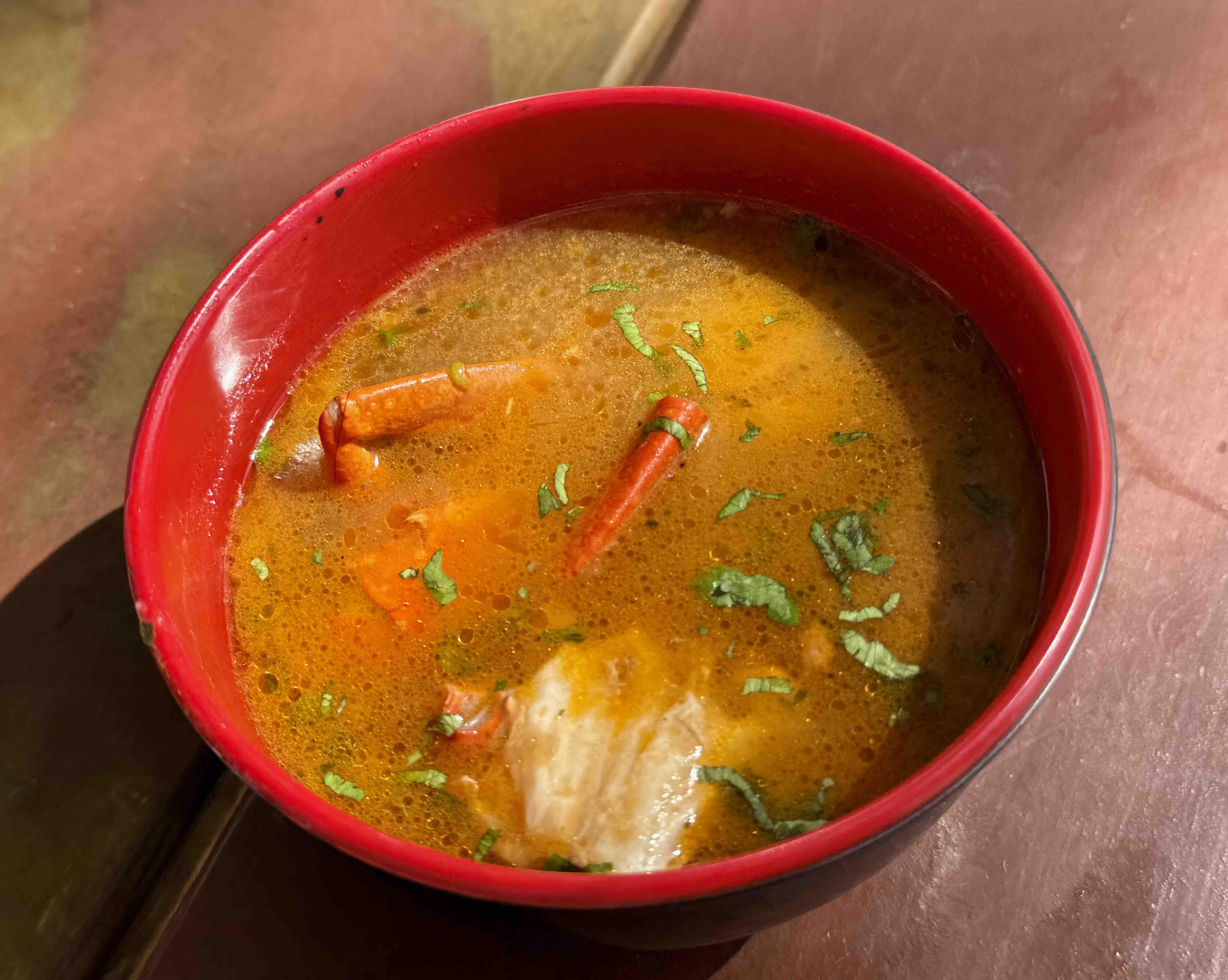 La soupe de crabe du lagon d’Arnaud Perrine à Riviere Banane © DR