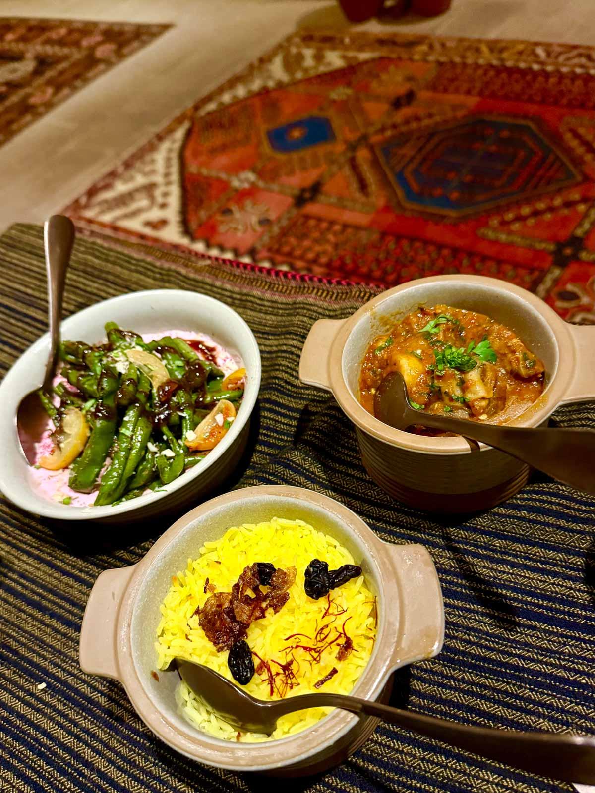 Le restaurant Joontos dans le vieil oasis à Al’Ula au sein de l’hôtel Dar Tantora © Emmanuel Laveran