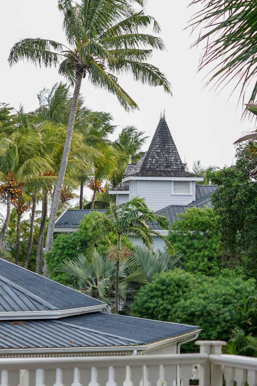 Les villas du Telfair depuis la réception © Circé Lefebvre